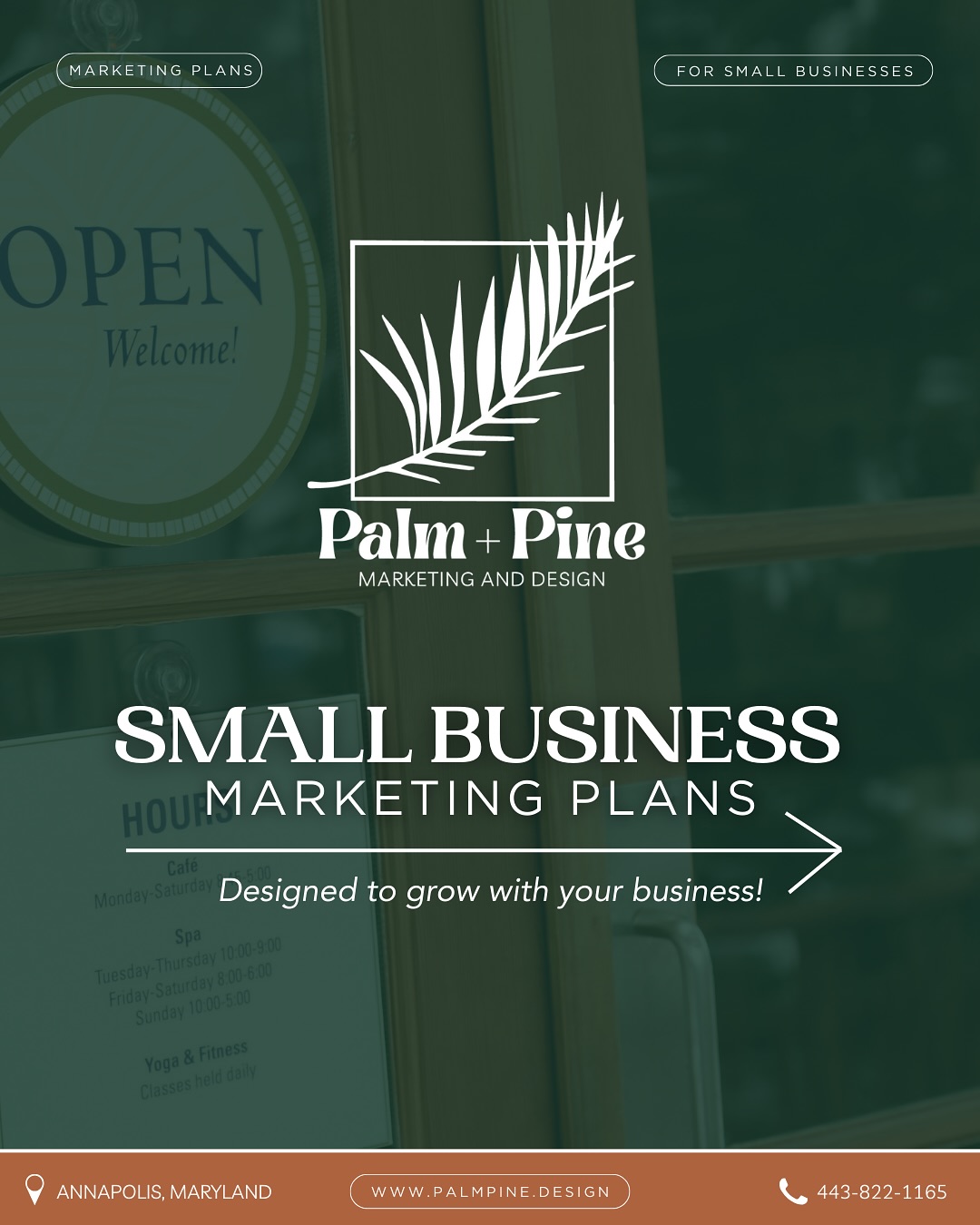 At Palm + Pine, we get what it’s like to be a small business—because we are one. That’s why we built our Small Business Marketing Plans: affordable, strategic, and designed to help you grow without the cost of an in-house team.
Let’s grow your business together 👉 palmpine.design/small-business-marketing-annapolis-md
#AnnapolisSmallBiz #MarketingMadeSimple #PalmAndPineMarketing #AnnapolisEntrepreneurs #OutsourcedMarketing #SmallBusinessGrowth #WomenOwnedBusiness