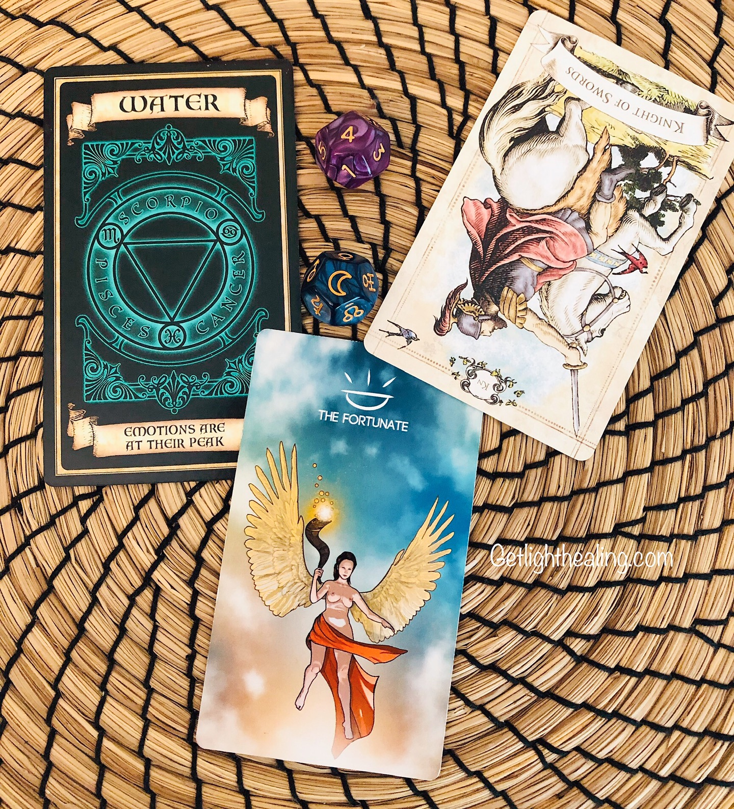 Guidance for August 10, 2025: Collective for the USA: “Stay grounded. Stay grateful. Stay wise”
Situation: Water with 4/Moon
Challenge: Knight of Swords reversed
Advice: The Fortunate
Coming as a shock to absolutely no one, emotions here for the US are at their peak. Like water, the current situation remains fluid & in constant flux. This feels like a warning or at least a “proceed with caution” kinda week. Things could pop off quite easily so emotional stability (4/moon) is urged. The Birds on the Knight of Swords reversed card could signal messages, possibility “tweets” traveling fast, that could incite some reckless, stupid & impulsive actions. Possible conflict or illegal behavior-strictly coming from a place of irrationality or emotional instability – myopically acting without any regard for consequence or for the safety of others. Unpredictable, they want to pull everyone down with them. On how to navigate, The Fortunate holds fast to higher truths; rising above the noise, the fray, the emotional pool that clouds minds. This isn’t about assuming a position of superiority, but rather maintaining an objective, peaceful, & grateful stance by recognizing what’s improving or going well. Sometimes that can be very hard to see especially when one is caught in the undertow. The choice is yours to see how much your cup actually is full. The Fortunate encourages you to live & be happy while still acknowledging the suffering that surrounds us. This requires holding the tension of opposites—embracing conflicting ideas or feelings without rushing to resolve them, allowing for nuance & deeper understanding. You can feel compassion for those having a rough time or for those being pulled to action by strong emotions without being swept into the chaotic sea of emotionality yourself. It will, however, take an equal or greater amount of power on your part to oppose or resist this turbulent force.