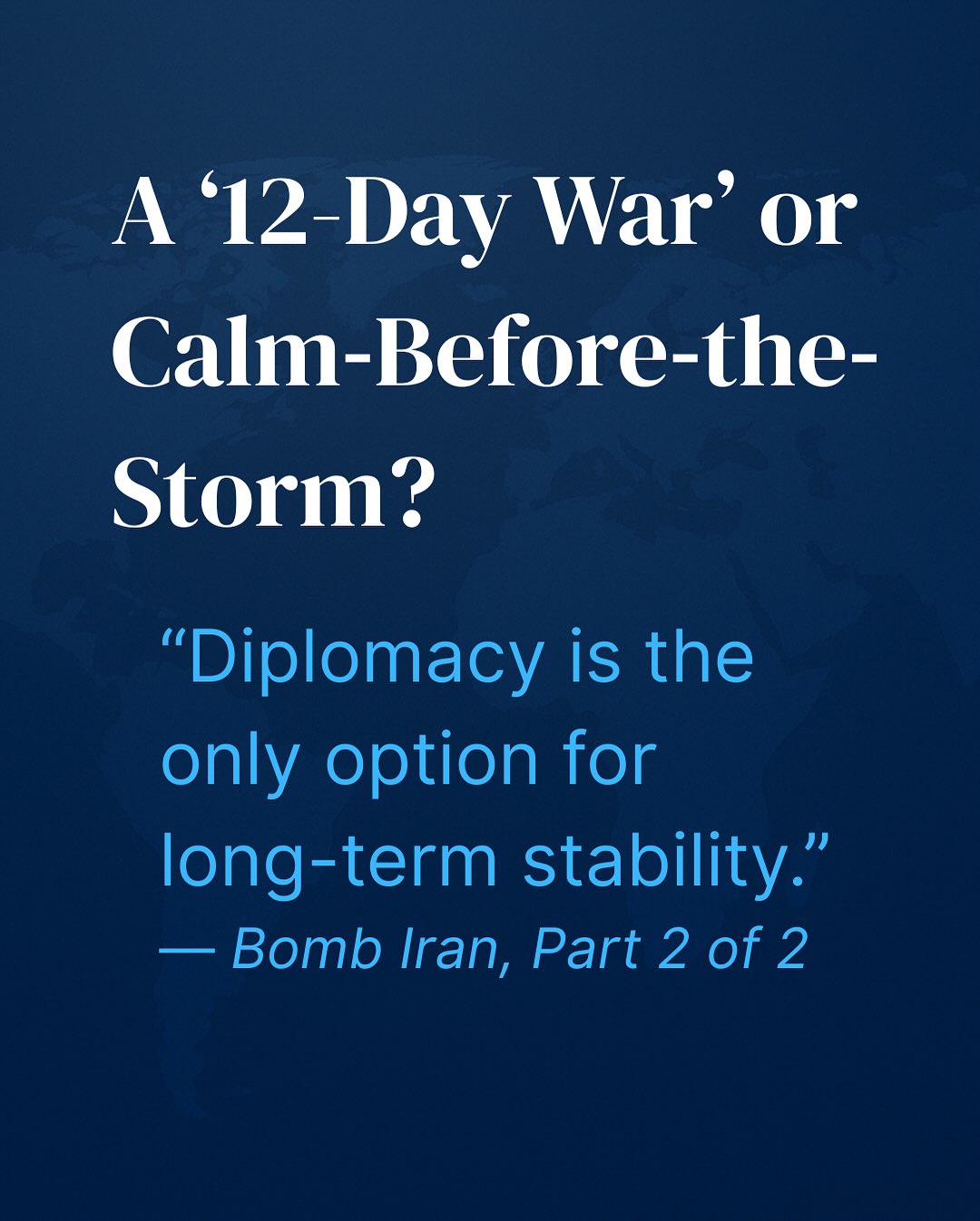 Bombs can delay a program—only strategy can defeat it.
Swipe ➡️ for Sam Waitt’s quick‑hit breakdown of his latest article.
Full story ➜ waittwhat.com 🔗 Link in bio
What mix of deterrence + diplomacy do you think could keep Tehran from the bomb? Sound off below. 👇
#Iran #Israel #USpolicy #Geopolitics #Nuclear #Waittwhat