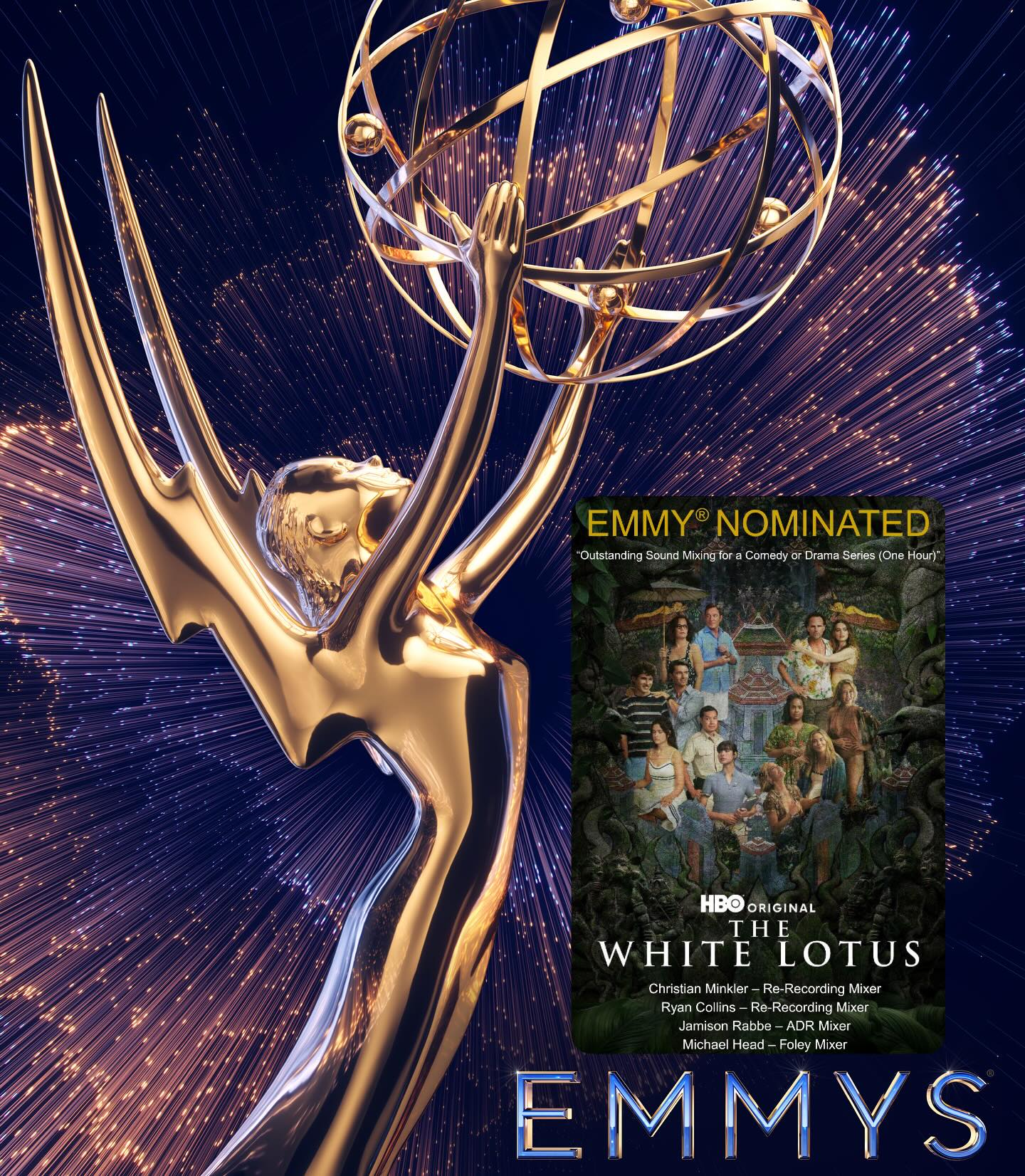Big congrats to our incredible sound team at Westwind Media on their Emmy nomination for The White Lotus!
Your talent, precision, and artistry continue to raise the bar — you all crushed it (quietly, but with perfect levels)
Here’s to celebrating this honor and the work that made it possible. 👏🎉
#EmmyNomination #TheWhiteLotus #WestwindMedia #SoundTeam #PostProduction #TVAcademy #SoundMatters
⸻