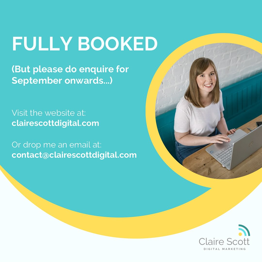 The rollercoaster of self-employment really is a wild one…! 🤪 🎢
But after hustling hard and networking and being patient in all those wobbly moments, I’m delighted to say that I am now fully booked for the next two months 👏
And I’m working with some amazing small businesses…
- a stylist seeking a website for the first time
- a start up coach needing a new logo and marketing materials
- a brand new outdoor play and education space in need of a logo
- a charity now ready to pull all their recent work together on a website
I am not just grateful but also honoured (and excited!) that I get to support these new business owners on the first/next step of their journey 👣
And of course, they are supporting me to keep going on mine 🥰🙏
If you have been thinking about the potential of working with me, then do drop me a DM or head to the website - I will be looking to book in new clients from mid-September 👌
#clairescottdigital #digitalmarketing #smallbusinesssupport #startupsuccess #websitedesigner #graphicdesigner