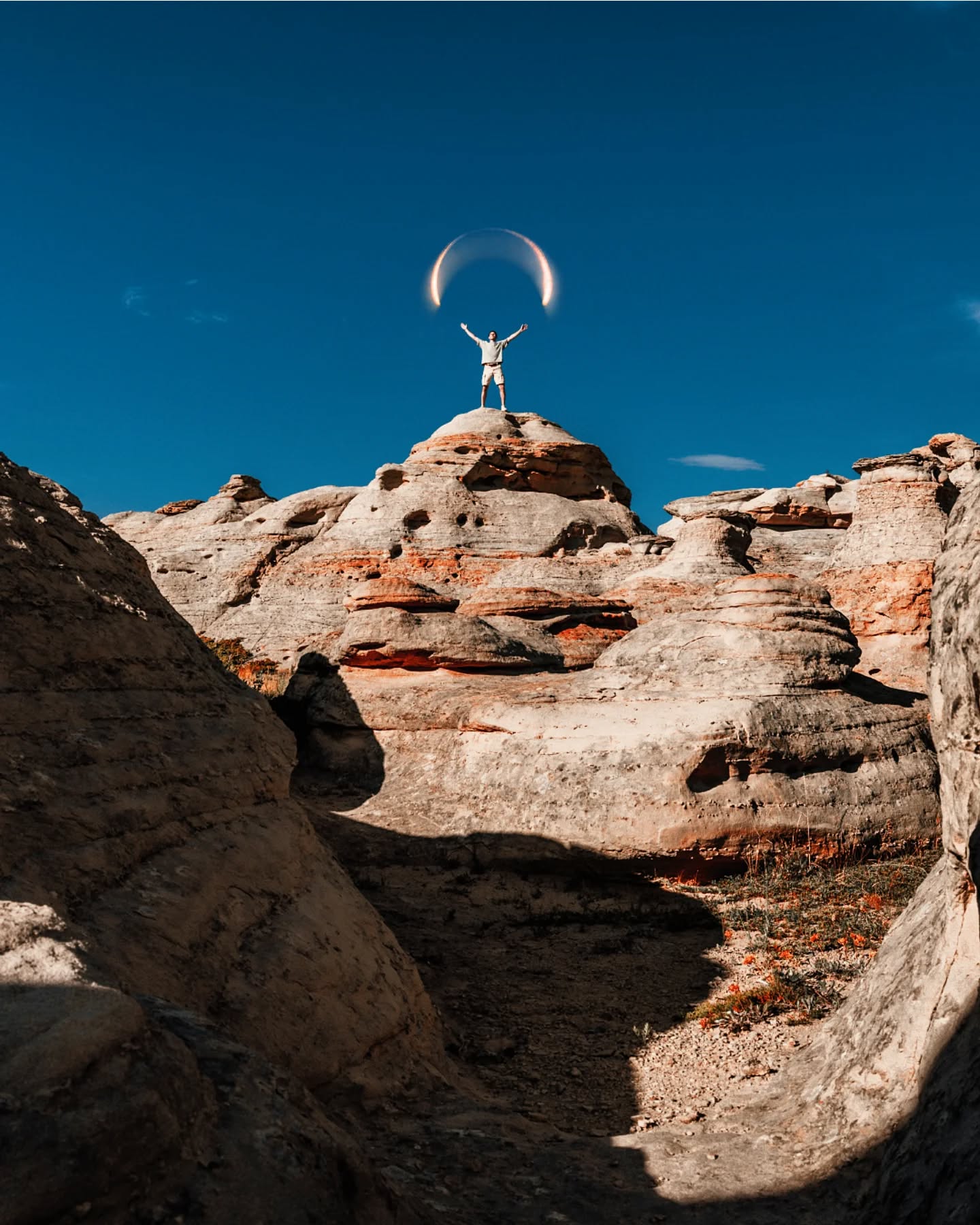 Surrounded by stone giants and silence, carved by wind and time.
Writing on Stone Provincial Park, Alberta Canada
