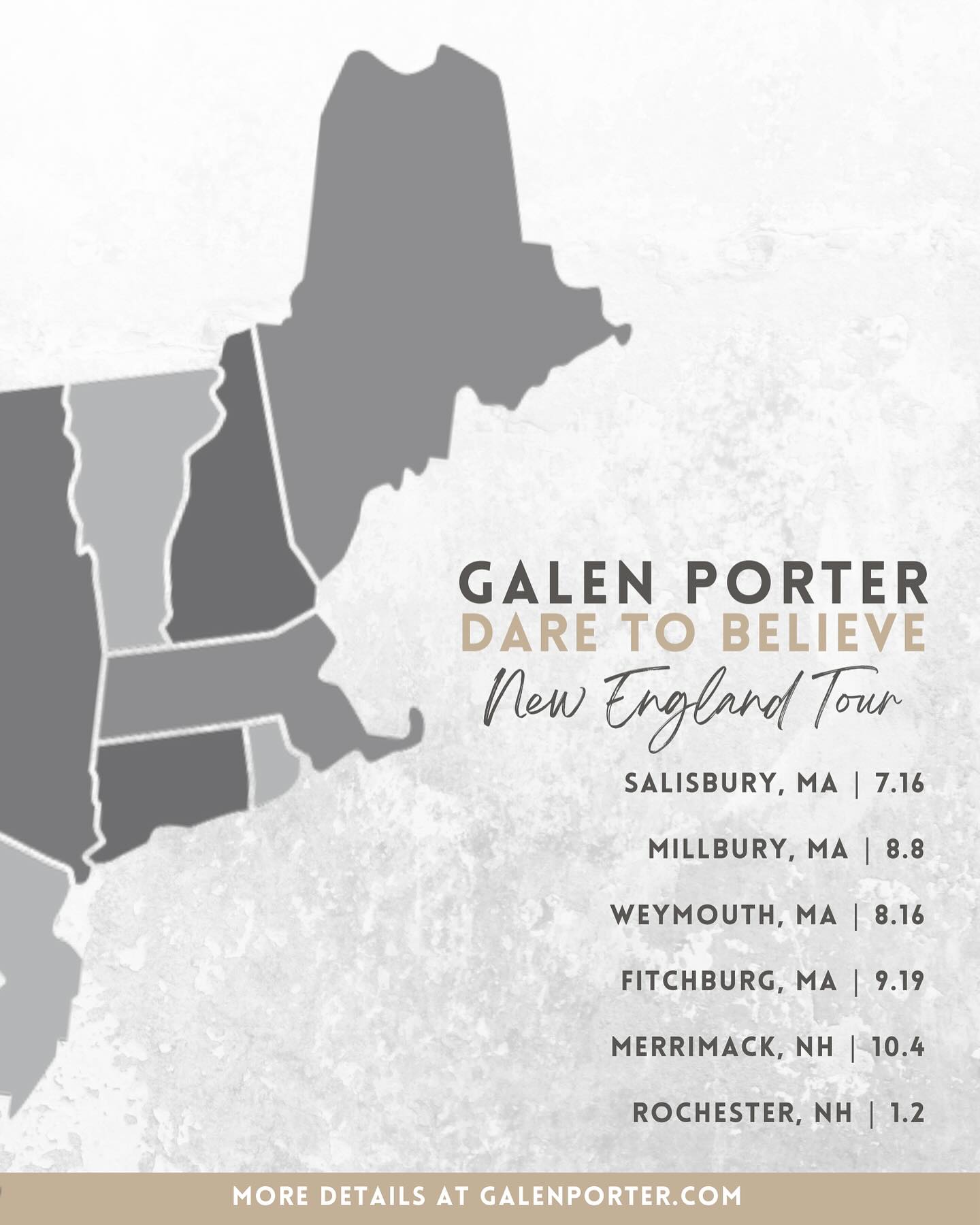 Nearly 10 years ago, my wife @jocelyn.marie and I went through a season of great loss - including a heartbreaking miscarriage. Honestly, those days were filled with a lot of sadness and confusion and anger. But then one afternoon while praying in my living room, I felt the Lord lay three words on my heart: Dare To Believe. Dare to believe what? Dare to believeā¦
That this isnāt the end.
That God will restore whatās been lost.
That my dreams will not be wasted.
That God is good even when things go bad.
From then to now, Iāve climbed more mountains that were higher than I couldāve ever dreamed and walked through some valleys that were deeper than I could even fathom. But with every rise and fall, those three words would ring in my mind. Little did I know that this short phrase would become the foundation of all the songs I would write in the years to come. The songs that helped define my faith after being refined through the fire. The songs that carry something of far greater value than just a melody and a few chords.
Which brings me to today - Iām excited to announce that Iām officially kicking off the first part of my Dare To Believe tour, beginning with the Salisbury Beach Christian Concert Series alongside @matthewjonesmusic and @haileychalifourmusic! And more events will be added over the coming months, so be sure to check back often to see if Iāll be playing in your neck of the woods at some point! On this tour, Iāll be sharing the songs and stories that were written over the past 10 years, while promoting my first independent record thatās currently in-process with @david.coate at Turning Point Records.
My goal with these songs is simple: to inspire, motivate, and encourage someone to keep pushing forward. To go one more day in fighting the good fight of faith. To trust God more fully. To hold on just a moment longer. Iāve learned that sometimes, that makes all the difference. I hope youāll join me on this journey of daring to believe for what God has in store for each of us. Looking forward to seeing you out there!
