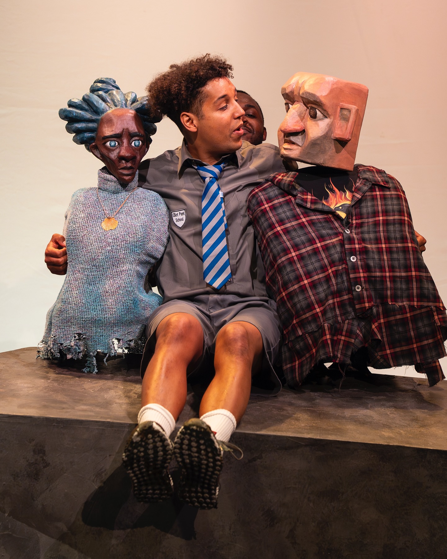 FROM PAGE TO STAGE: Bringing Mum & Dad to Life in Overheard in a Towerblock
For Dad, we drew on the Prometheus legend within the original anthology by @josephcoelhoauthor. Dad is part myth, part magician, always revealing something extraordinary. Mum is our mermaid queen, whose sorrow spills into a thousand pearl tears.
They brings tension, change, and uncertainty for Seb. But through the storm of shifting family dynamics, he learns that while things may change, the love between them stays the same.
Designed by me, @buddyollie, alongside the brilliant Daniel Southwell.
Crafted with care by the talented team @littleangeltheatre.
Production & Rehearsal Photos by @elliekurttzphoto
#puppet #puppets #puppetdesign #puppetry #puppettheatre #puppetmaking #puppetmaker #puppetsofinstagram