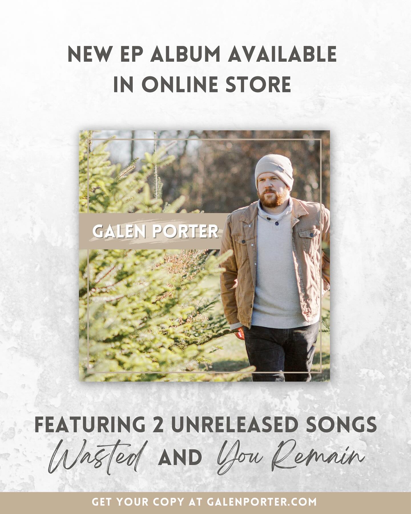 What’s up guys! I’m excited to announce that my online store is officially live, featuring my current EP available now for digital download! It has my first 3 singles currently available on streaming platforms as well as 2 new songs not available anywhere else (Wasted and You Remain). This EP was first put together for the live event I played at @spirecenter with @david.coate back in December - and now it’s available for everyone to access! I hope you’ll take some time to check it out and as always, thank you for your support. God bless! 🙌