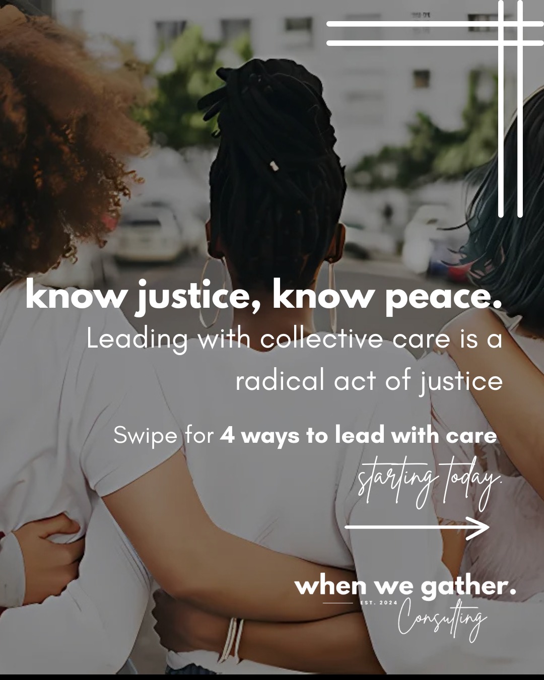True justice isn’t just about systems; it’s about how we care for each other in our daily lives. Leading with collective care is a radical act of justice, ensuring that our communities thrive, not just survive.
Swipe for 4 ways to lead with care today.
Register NOW for the Womanist Leadership Intensive. Link in bio.