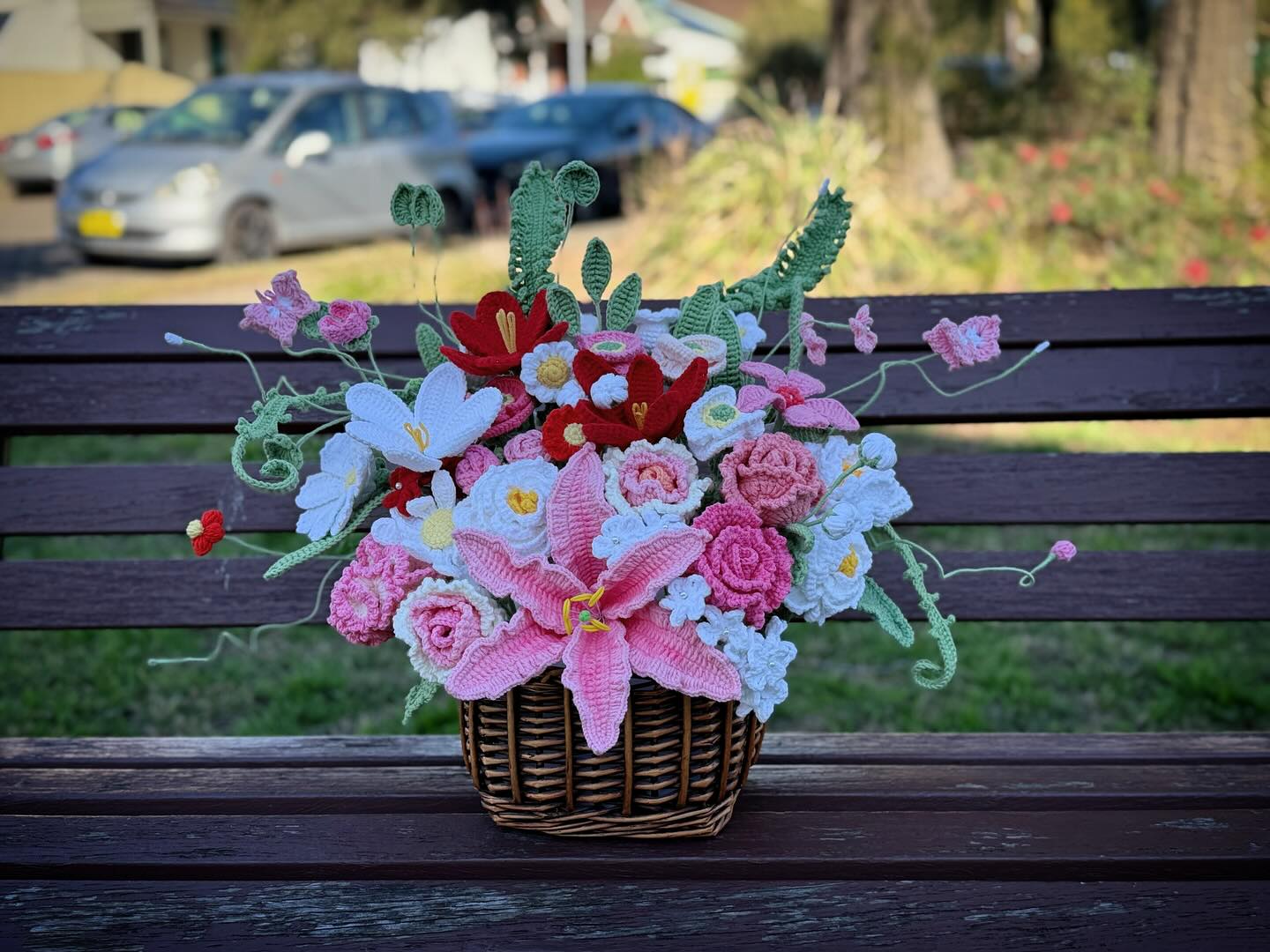 I wish you were here. #flowers #crochet #giftideas