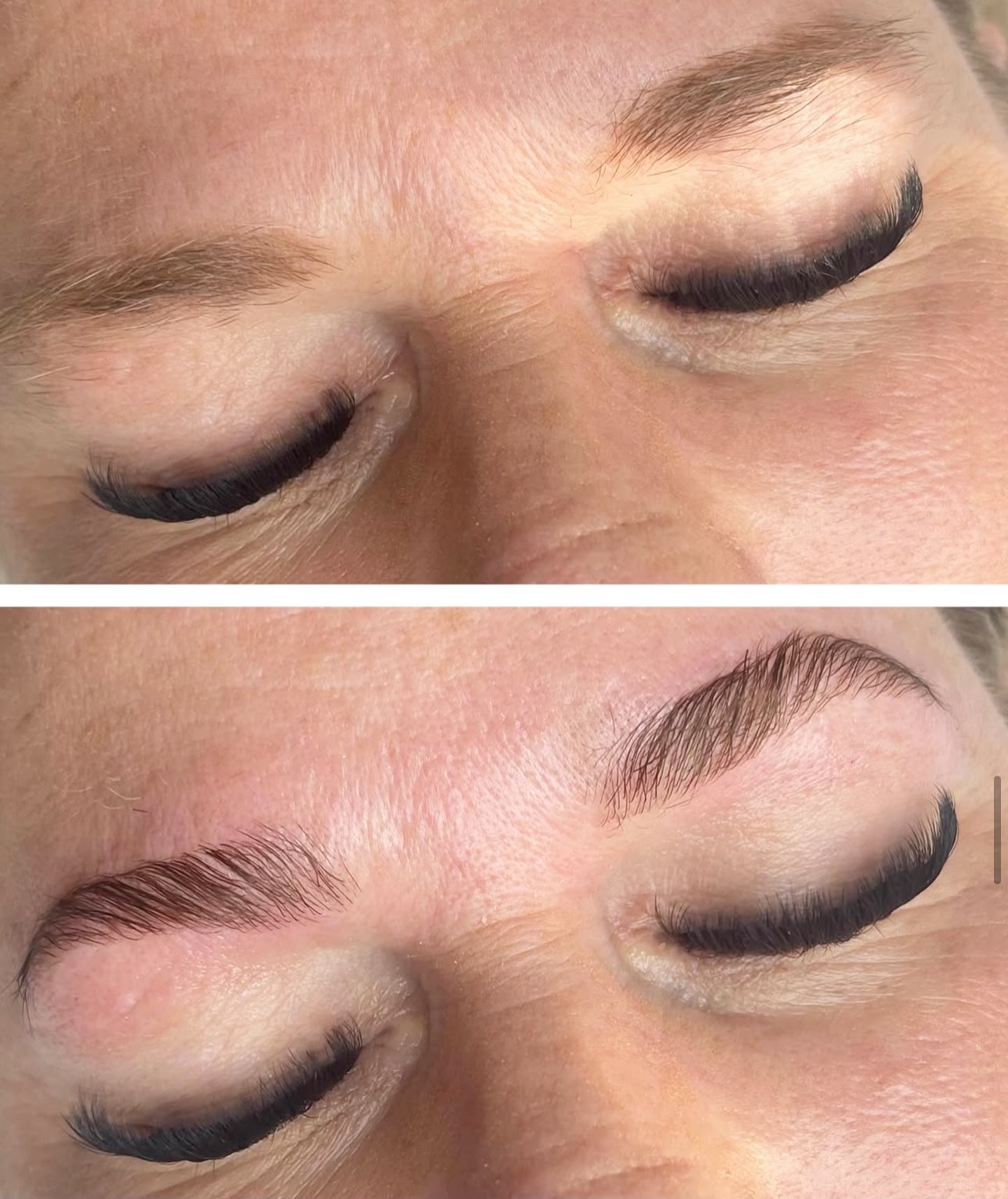 Check out this lash fill and brow lamination! These services enhanced our client’s natural beauty and left her feeling even more confident than before.