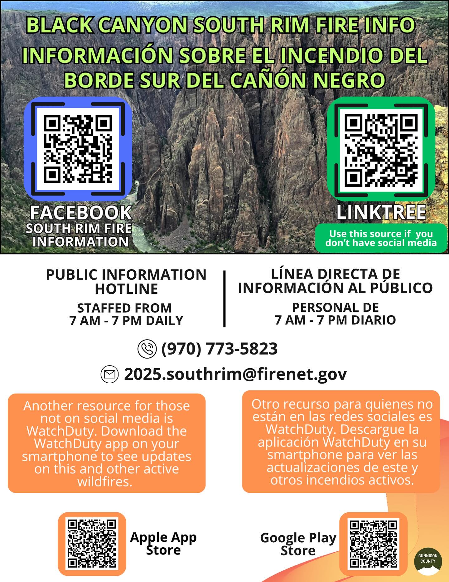 Here’s more places to get info on the South Rim fire.