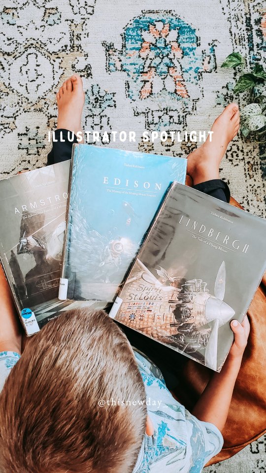 ✨ Illustrator Spotlight ✨
Today our #livingbooklegacy book group is sharing about favorite illustrators.
I know I have previously mentioned the work of Torben Kuhlmann @torben_kuhlmann_illustration but his books are always worth mentioning!!! 🤩
Through the years we have enjoyed collecting and reading the Mouse Adventures series. Each book is set in a different historical time period and follows a well-known historical figure.
These are the books we currently have - a book on Amelia Earhart also released this year!
☀️ Einstein - The Fantastic Journey of a Mouse Through Space and Time
☀️ Armstrong - The Adventurous Journey of a Mouse to the Moon
☀️ Edison - The Mystery of the Missing Mouse Treasure
☀️ Lindbergh - A Tale of a Flying Mouse
➡️ Have you ever read any of Torben's books?
For more illustrator suggestions, check out my friend's posts:
@blessedwithmotherhood
@brittsbookbin
@thisnewday_
@juiceboxhomeschool
@treasuredhourbookshop
@delightfullyfeastingpress
.
.
#torbenkuhlmann #illustratorspotlight #illustrationsforkids #picturebooks #picturebooksofinstagram #historicalpicturebooks #historyforkids #readaloud #readalouds