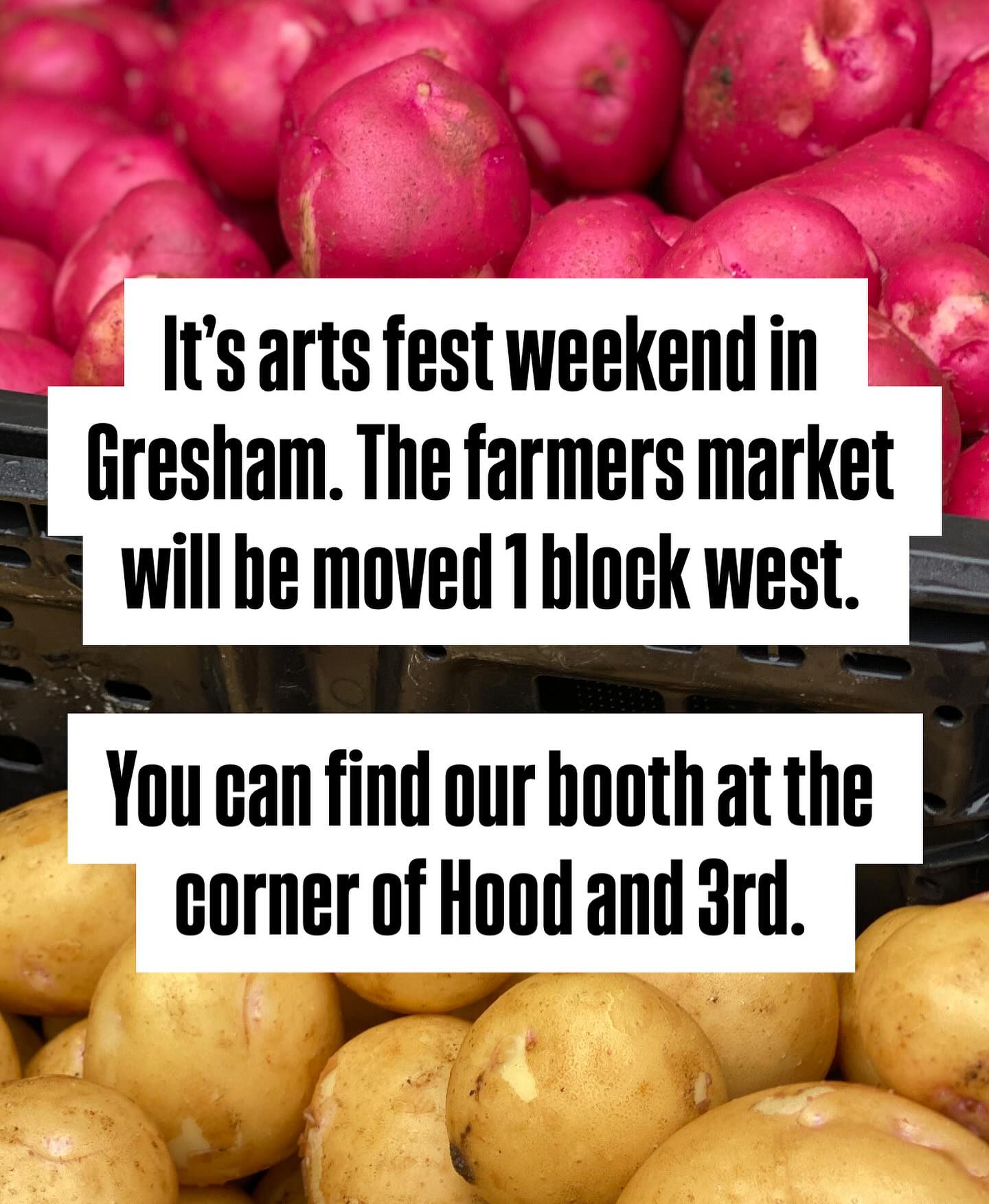 @greshamfarmersmarket customers, find us just half a block from our usual spot. We will be set up on the corner of Hood and 3rd. Open from 8:30am-5pm. Early birds will have the best selection. #sliceofheavenfarm