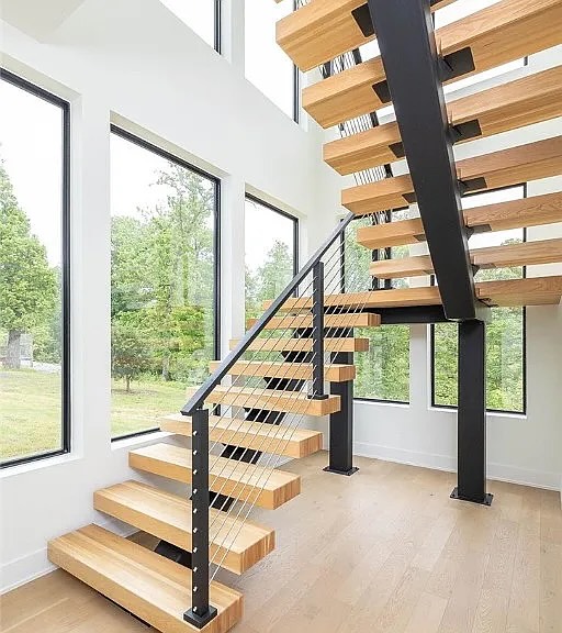 A few views from our Modern Mountain inspired project 5 years ago. We did full scope house plans and construction drawings for this one!
#modernmountainhome #moderninteriors #stairs #modernstair #interiordesignn #drafting #houseplans #nwa