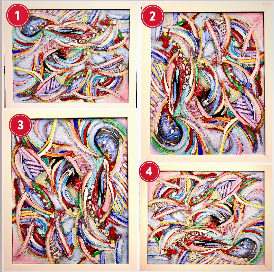 Which orientation would you hang?
Amazing the effect of turning a painting different ways - this is all the views of the same painting 16x20”.
🎨
#perspective #composition @changling #artistoninstagram #colour #texturerrd
#