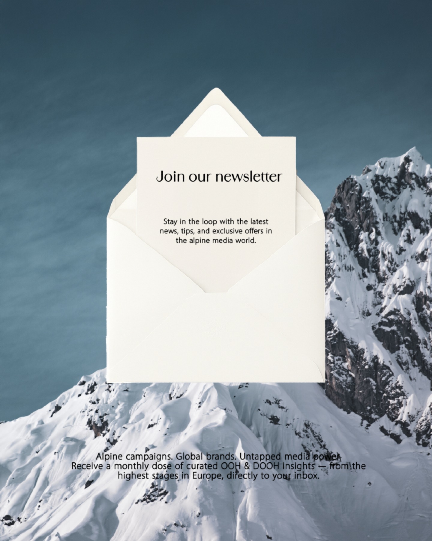 There’s a reason Prada, Moncler, or Audi advertise in the Alps.
And it’s not just for the view.
Alpine OOH reaches high-value audiences when they’re most relaxed, most inspired and most ready to buy.
📩 We break it all down once a month. 📩The Alpdest Newsletter drops once a month, full of real campaigns, smart strategies, and hidden opportunities.
👉 Hit subscribe and get smarter with every issue. (Link in the comments)