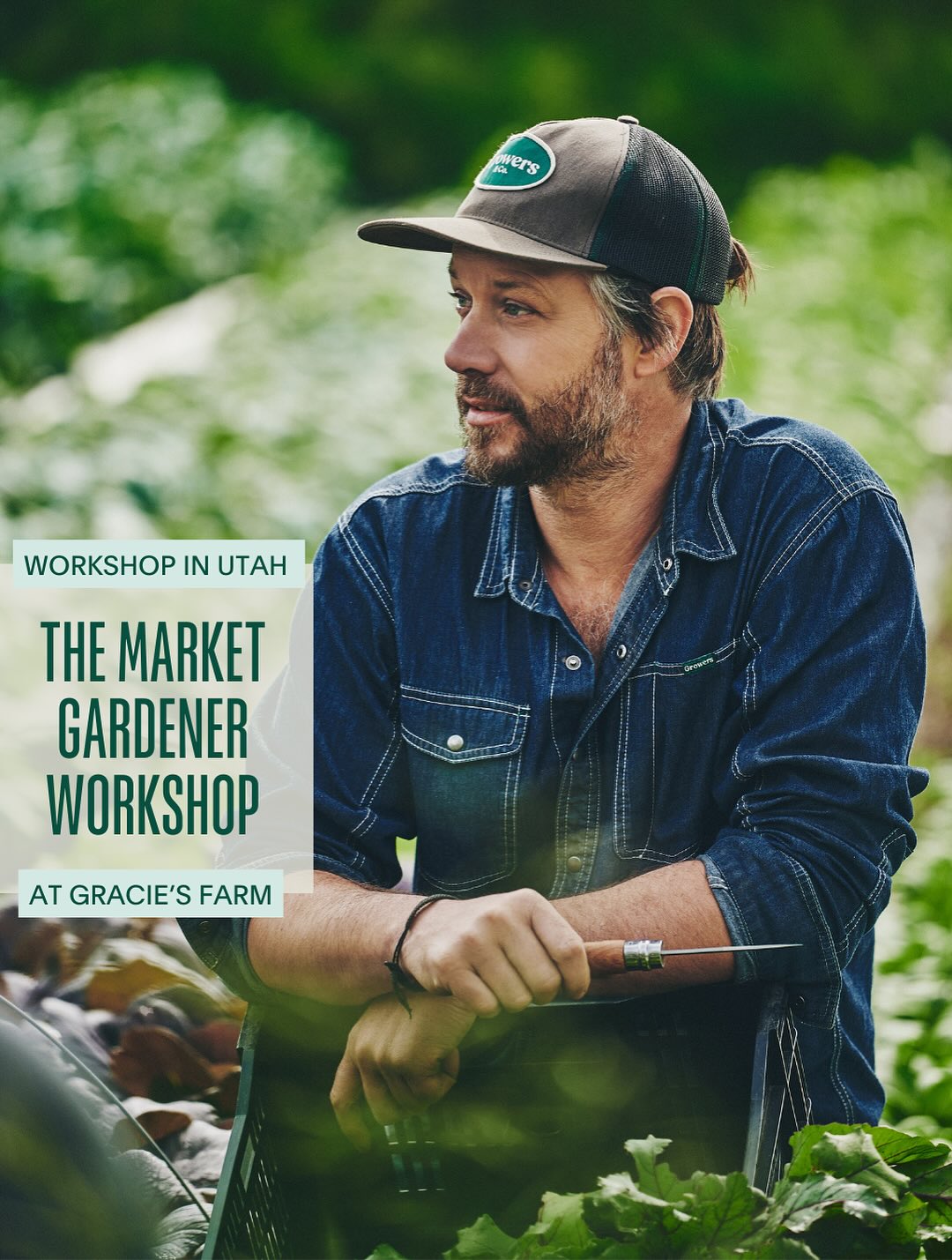 Jean-Martin Fortier @jeanmartinfortier, a pinnacle in the regenerative farming movement, will join Lynsey Gammon @lynseygammon at Gracie’s Farm in Wanship, Utah on August 8th from 1-5pm for an inclusive, in-depth workshop on farming, profitability, efficiency, and connection. The workshop will culminate in a BBQ party on the farm with delicious food, drinks, and laughter. 🌻Sign up on our website www.graciesfarm.com