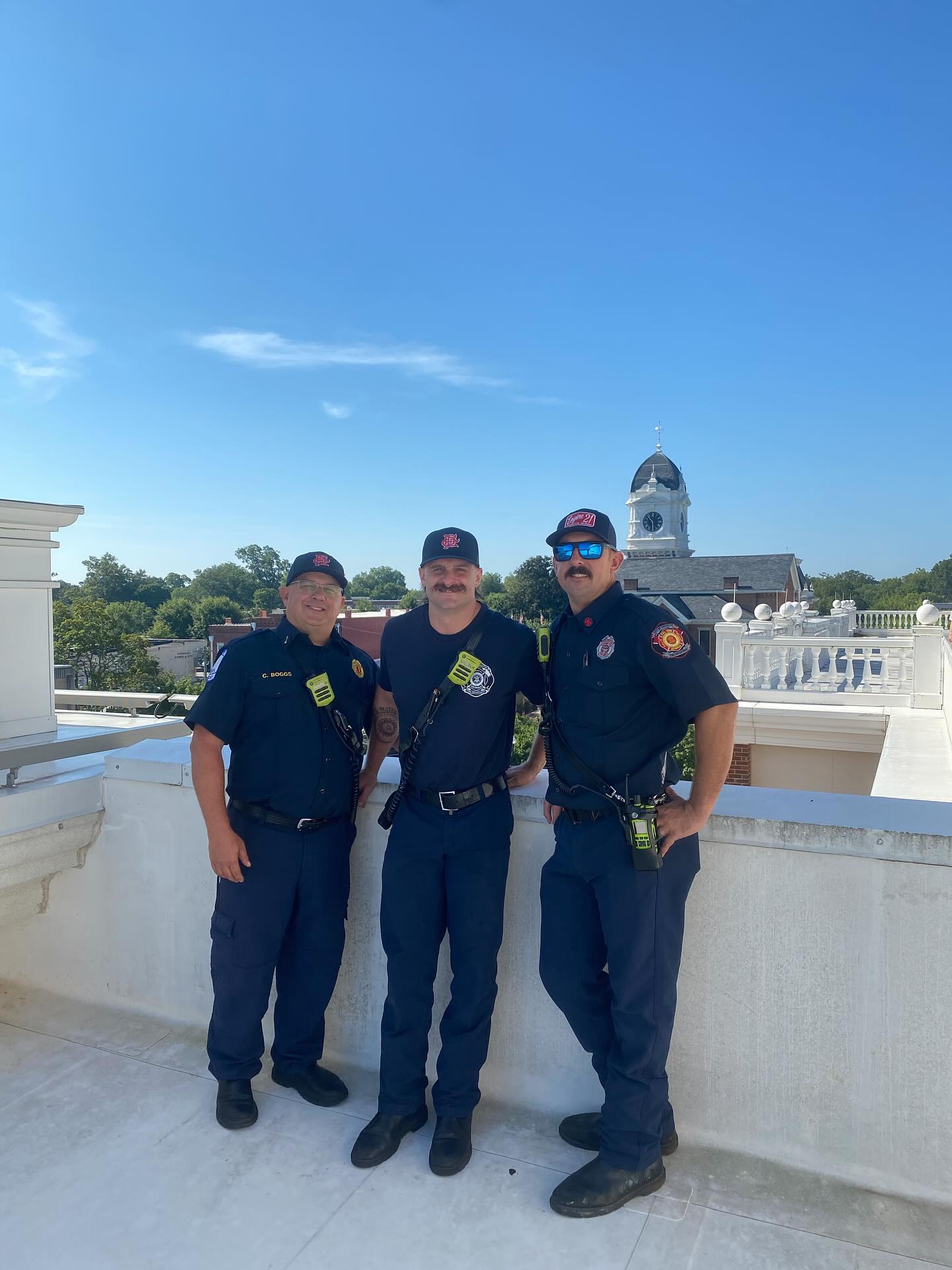 Covington Fire, along with Newton County Fire, Newton County Police, EMA, and other local agencies, toured the courthouses and clock tower in Downtown Covington today. This visit allowed #covfire to create pre-fire plans for efficient emergency response. #covingtonga #safetyfirst #court #clocktower #firefighters #fire #hot