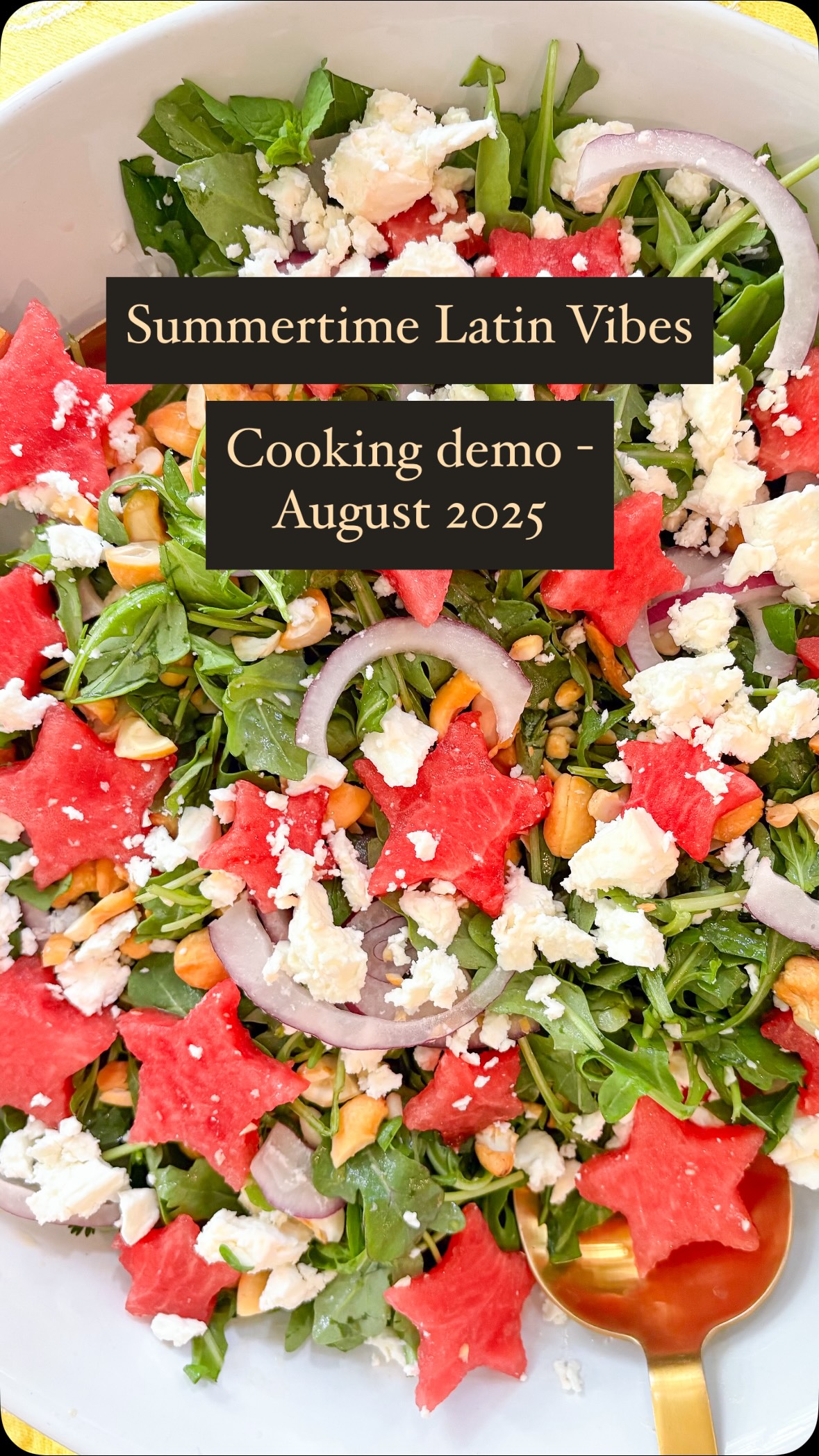 Summertime Latin vibes cooking demo! Sign up link in bio
🍒
This demo will feature:
🌶️ Chipotle white bean dip served with tortilla chips and fresh veggies
🍉Watermelon salad with arugula and feta
🌽Mexican street corn bake
🍋🟩Fish tacos with pickled onions and lime crema
🍒Sour cherry olive oil cake
Sign up at shaunalindzon.com
#cookingdemo #torontofood #newrecipes #registereddietitian #eattoronto #foodtrends #foodstagram #nutrition #registereddietitiannutritionist #latincooking