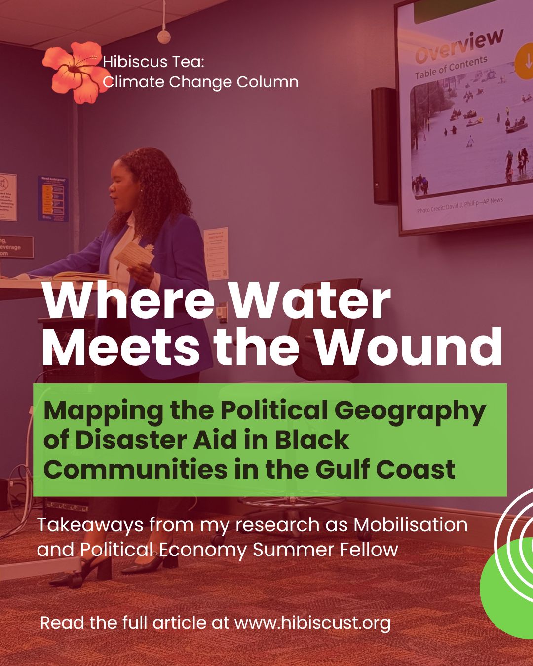 Climate change is intensifying, with major disasters like wildfires, hurricanes, and floods becoming more frequent. These disasters disproportionately impact those who already possess pre-existing inequalities.
How marginalised groups are able to access adequate aid from government institutions was the focus of my research as a summer fellow in the @mpe_program at the University of Pittsburgh.
The scope of my research and the findings revealed from preliminary data analysis is condensed in the newest article published on my website Hibiscus Tea. Read to learn more about how political systems can mitigate or replicate inequalities for disadvantaged communities.
.
.
.
#reu #environmentaljustice #climatejustice