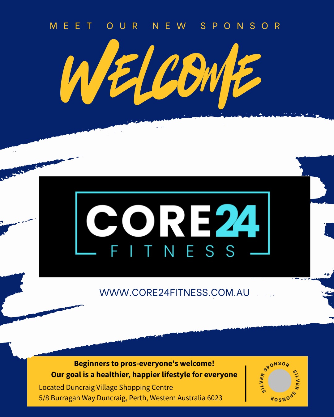 🏏 Welcome Aboard, Core 24 Fitness! 💪
We’re thrilled to welcome Core 24 Fitness Duncraig as the newest partner of Sorrento Duncraig Junior Cricket Club! Thank you to the team at Core 24 Fitness for supporting our young cricketers—together we’ll help them grow stronger on and off the pitch! Be sure to show them some love next time you hit the gym.
#SDJCC #Core24Fitness #CommunityPartner #JuniorCricket #StrongerTogether