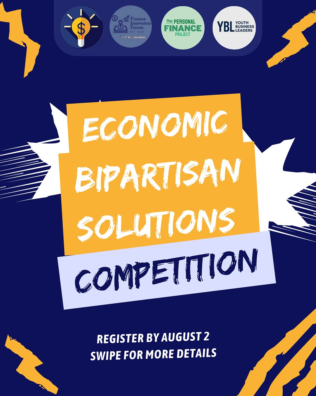Calling all future politicians & economic leaders! Think you can solve a real world issue? Well, here’s your chance.
Sign up for the Bipartisan Economic Solutions competition. All competition details can be found in the link of our bio. Register before it’s too late!
Illuminate Business is partnering with @financeinnovators, @youth_businessleaders, @personal.finance.project, @youngbiz101, and Bipartisan Leadership Project to bring this competition to you.
Good luck with the competition!
#StudentVoices #Bipartisan #politics #economics #IlluminateBusiness #resume #collegeapps #commonapp #extracurricular #awards #highschoolers #ivyleague #bipartisaneconomicsolutions