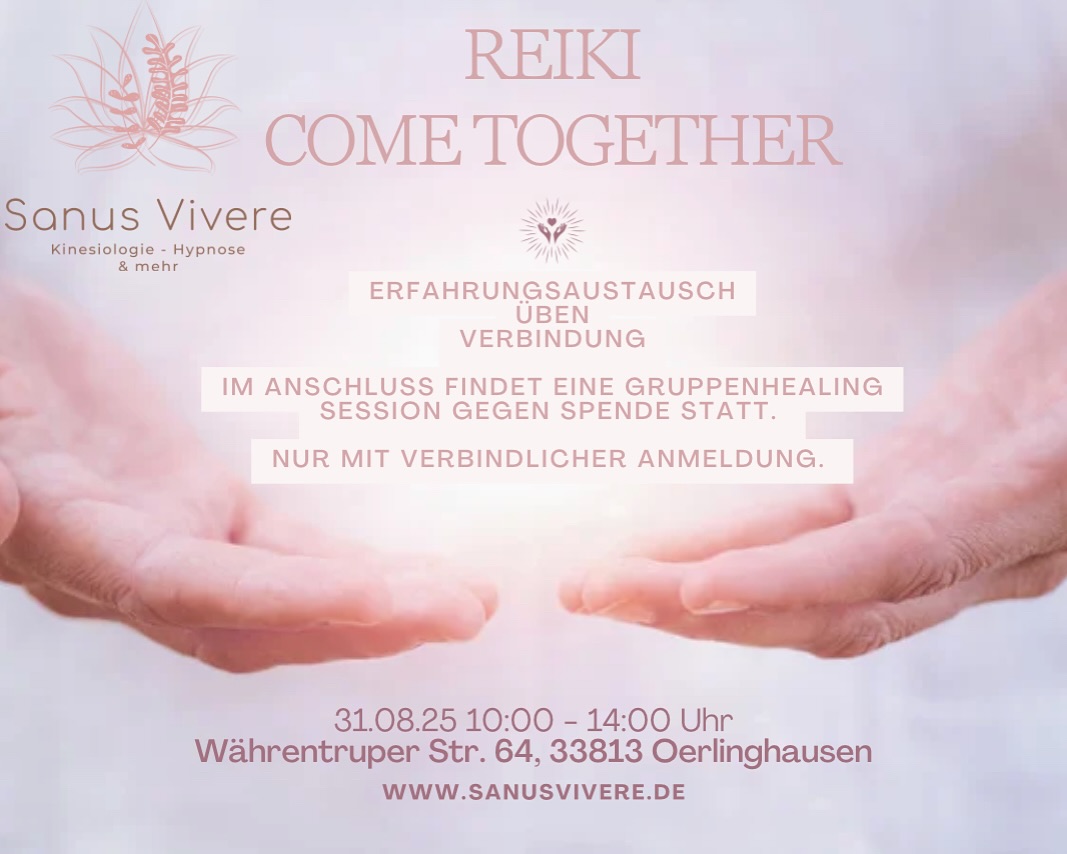 Die nächste Reiki Ausbildungsgruppe beginnt am 27.&28.9.25 und es sind schon 4 Plätze reserviert. Auch der neue Reiki Grad 2 Ende November ist schon ausgebucht.. DANKE für Euer Vertrauen ❤️
Meine Reiki Schüler und ich haben uns mehr Austausch, Übung und Heilung miteinander gewünscht- nun gibt es das erste Mal das Angebot.
Auch Menschen, die nicht von mir eingeweiht worden sind, aber gerne Austausch und Übung suchen, dürfen sich gerne bei mir melden & mit einem Ausgleich dabei sein. ❤️
Im Anschluss erhalten alle eine Gruppenhealing (auf Spendenbasis) Session, aus verschiedensten Techniken von mir zusammengestellt ☺️🙏
Ich freue mich auf Euch !
Let‘s GROW together ✨💫⭐️
#reiki #reikihealing #reikimaster #reikilehrer #reikiausbildung #gruppentraining #gruppenhealing #übungstreff #kinesiologie #energiearbeit #hypnose #doterra #vegan #glutenfrei #zuckerfrei #bewusstseinserweiterung