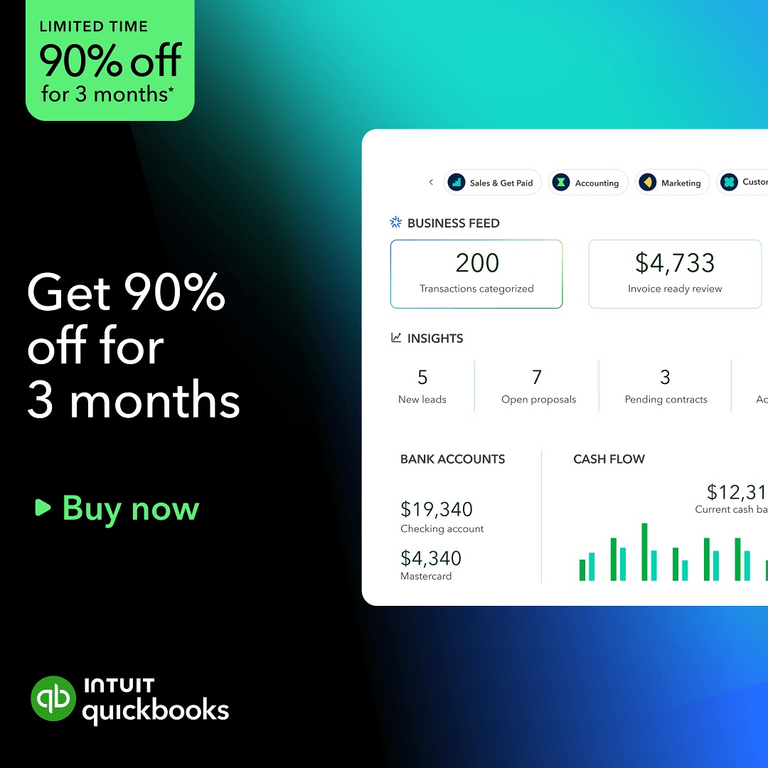 Sun’s out, sale’s on. 😎 Get 90% off QuickBooks Online for 3 months.
Get started & save using the link below:
http://bit.ly/4kBqa8o
Have questions about best practices getting started? Our team is here to help. DM us to arrange a demo of QuickBooks and to review how to integrate it into your business’s operations.
#cloudaccounting #quickbooks #quickbookservices #quickbooksonlinetips #businessconsulting