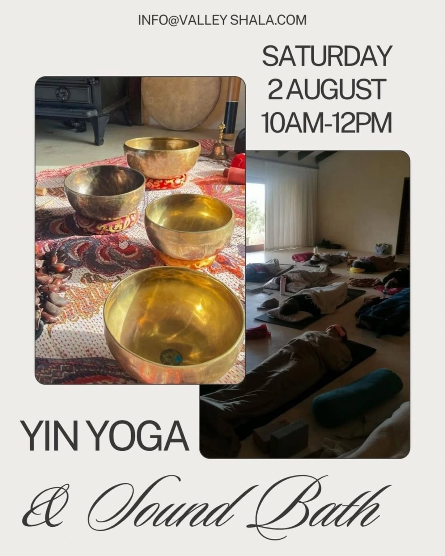 🕉 S•T•I•L•L•N•E•S•S 🕉
DM us to book with Michelle for Saturday, August 2nd. 10am. Yin and Sound by the fire 🔥 🧘♀️