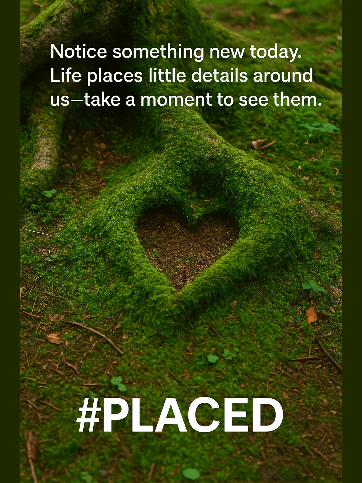 🌿 Life is full of hidden gems, waiting for us to notice. Take a step back, look around, and appreciate the small things that are placed in our path.
📚 Curious to learn how everything, big and small, is placed with purpose?
Check out PLACED—discover how every moment shapes your journey.
Link in Bio
#PLACED #LifeDetails #PayAttention #Mindfulness #AppreciateTheLittleThings #PersonalGrowth #SelfDiscovery #EmbraceTheJourney