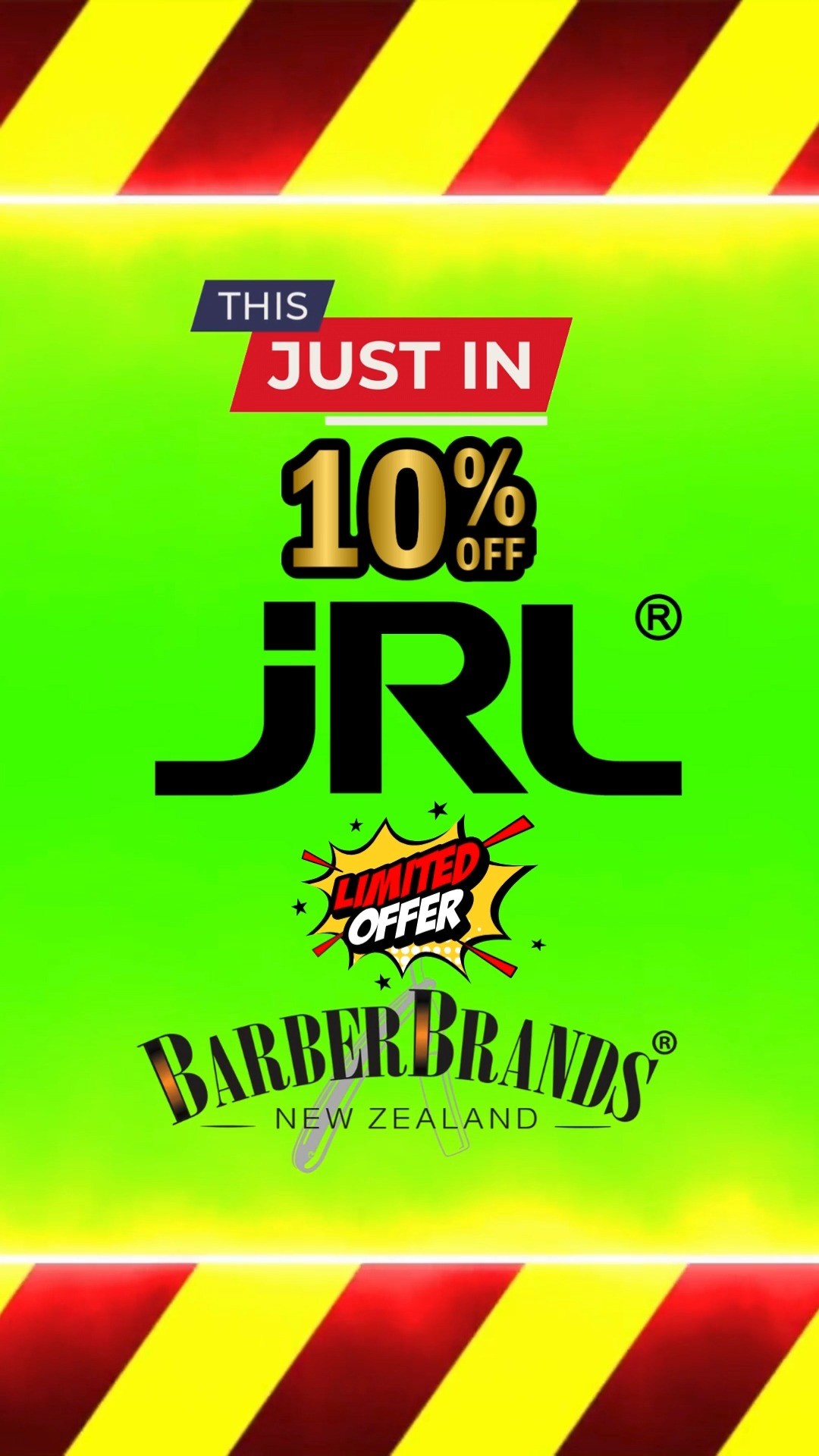NEW IN- JRL- 10% OFF Introductory Offer ends 24/7/25- Be Quick!
#barberbrandsnewzealand #queenstownbarbers #wellingtonbarbers #chchbarber #nzbarbershop #wellingtonbarber #hamiltonbarbershop #supportlocalnzbusiness #nzbusiness #nzbarber #hamiltonbarber #hairnz #barbernz #hamiltonbarbers #newzealandbarber #wholesalenz #nzwholesale #hairandbeautynz