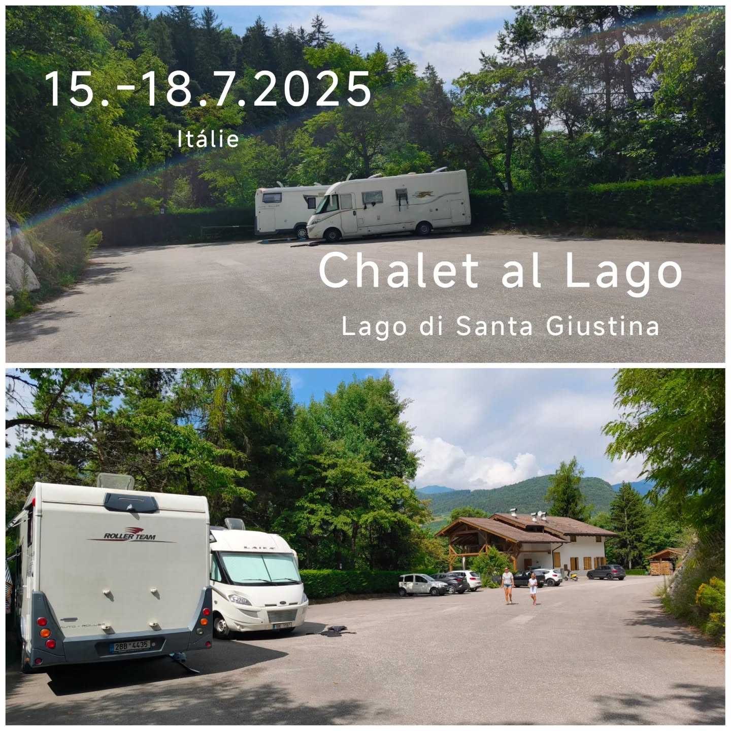 Tohle místo jsme objevili náhodou, když jsme se jeli 15.7. podívat na kolech k jezeru Santa Giustina, odkud by to zhruba tak šlo vyrazit na paddle boardech do kaňonu Rio Nouvella.
Parkoviště mělo všude cedule, že je vyhrazeno pro hosty restaurace. A tak jsme se zeptali, jestli když si něco dáme, můžeme přespat, a že prý za 10€ na noc to půjde.
Ačkoli na místě nic k jídlu kromě housky, párku a hranolek neprodávali, líbilo se nám tady tak moc, že jsme nakonec zůstali 3 noci a každý večer si tady dali výborný Aperol Spritz.
Kousek dole pod terasou byla plážička a super koupání a tak jsme kromě výletu do kaňonu na paddle boardech a cyklovýletu do Mendel Pass (viz předchozí Reels) měli o zábavu postaráno.
Navíc tady byla moc příjemná obsluha, Chalet Al Lago totiž patří rodince, která sem jezdí na prázdniny pracovat a ženy všech 3 generací byly všechny moc milé.
📍46.366802,11.031822
#vimteamcz #visititaly #park4night #parkovanivitalii #laikacamper #laika #camper #camperlife #vanlife