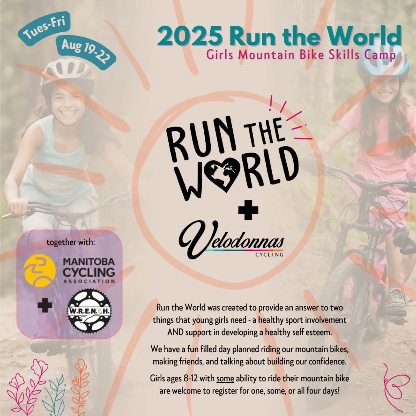 ‼️📅 REGISTRATION NOW OPEN!! Girls Run The World is BACK and better than ever this year thanks to @manitoba_cycling and @thewrenchwpg! 🌎 🚲
Full details and registration here:
https://ccnbikes.com/#!/events/28061-run-the-world-girls-mountain-bike-skills-camp