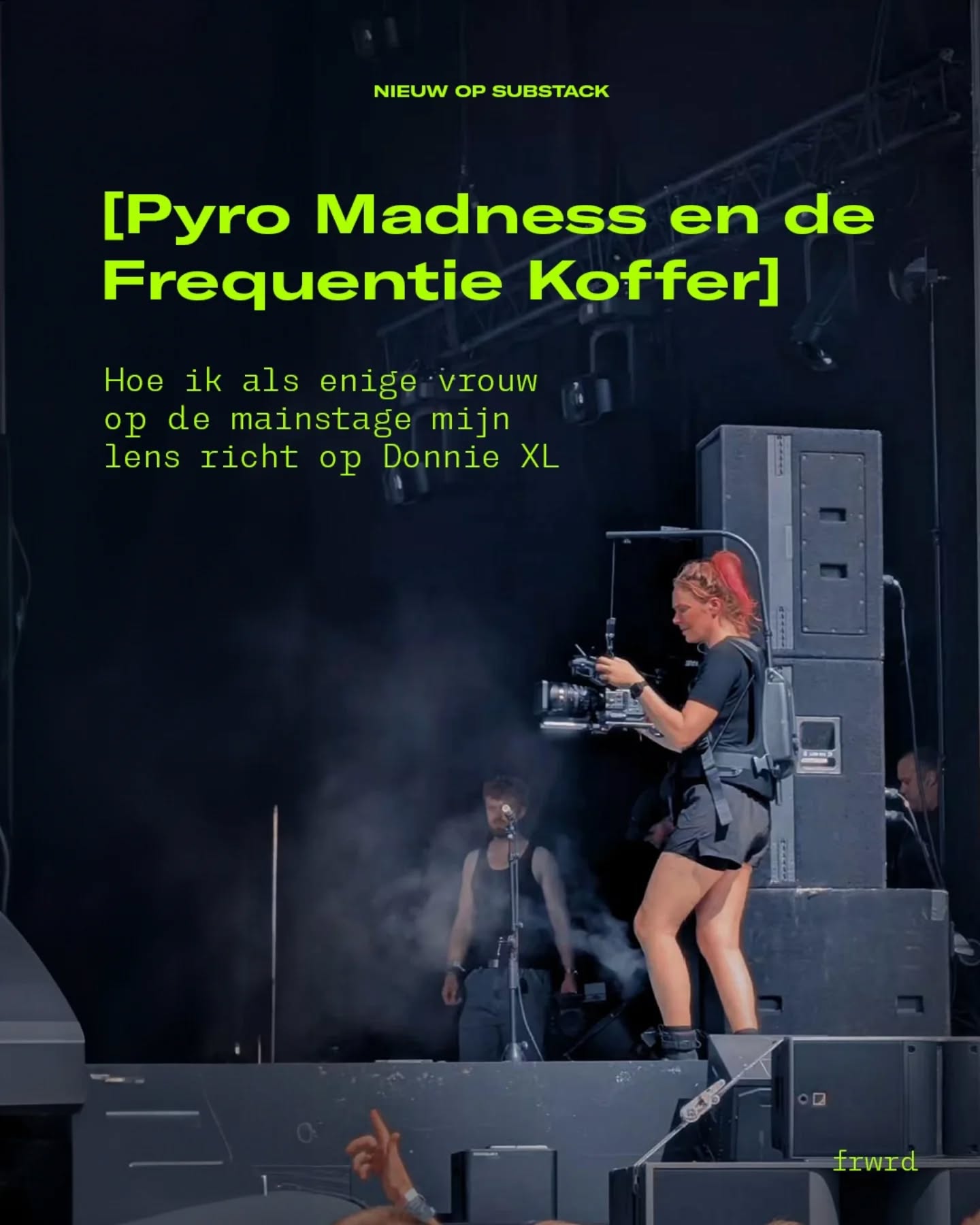 𝙴𝚎𝚛𝚜𝚝𝚎 𝚂𝚞𝚋𝚜𝚝𝚊𝚌𝚔 📗 Techniek en podiumtradities zijn decennialang gedomineerd door mannen, maar langzaam ontstaat een verschuiving. Vrouwen stappen de crew in, de regie, de spot.
Ik geef mijn reflectie op die beweging – vanuit de lens waarmee ik film, en de ogen waarmee ik observeer. Dit is geen analyse, maar een ervaringsverslag. Vanuit de frontlinie, tussen de pyro's.
Zit jij al op Substack?
🔗 link in bio!
#livecamera #mainstage #reflectie #vrouweninfilm #emancipatie #achterdeschermen #visuals #camerawerk #festivalpodia