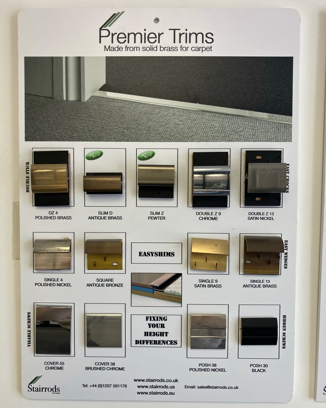 To help create that pin sharp effect for your carpets and hardfloor options, @stairrods_uk are the leading provider of flooring accessories for over 40 years..
Each of their products have been designed and developed in-house and manufactured to the highest standard...bringing exceptional quality to the marketplace..
We are proud dealers of @stairrods_uk for door bars, trims and stair runner rods and clips too...
#stairs #stairrunner #trimdesign #homeinspirations