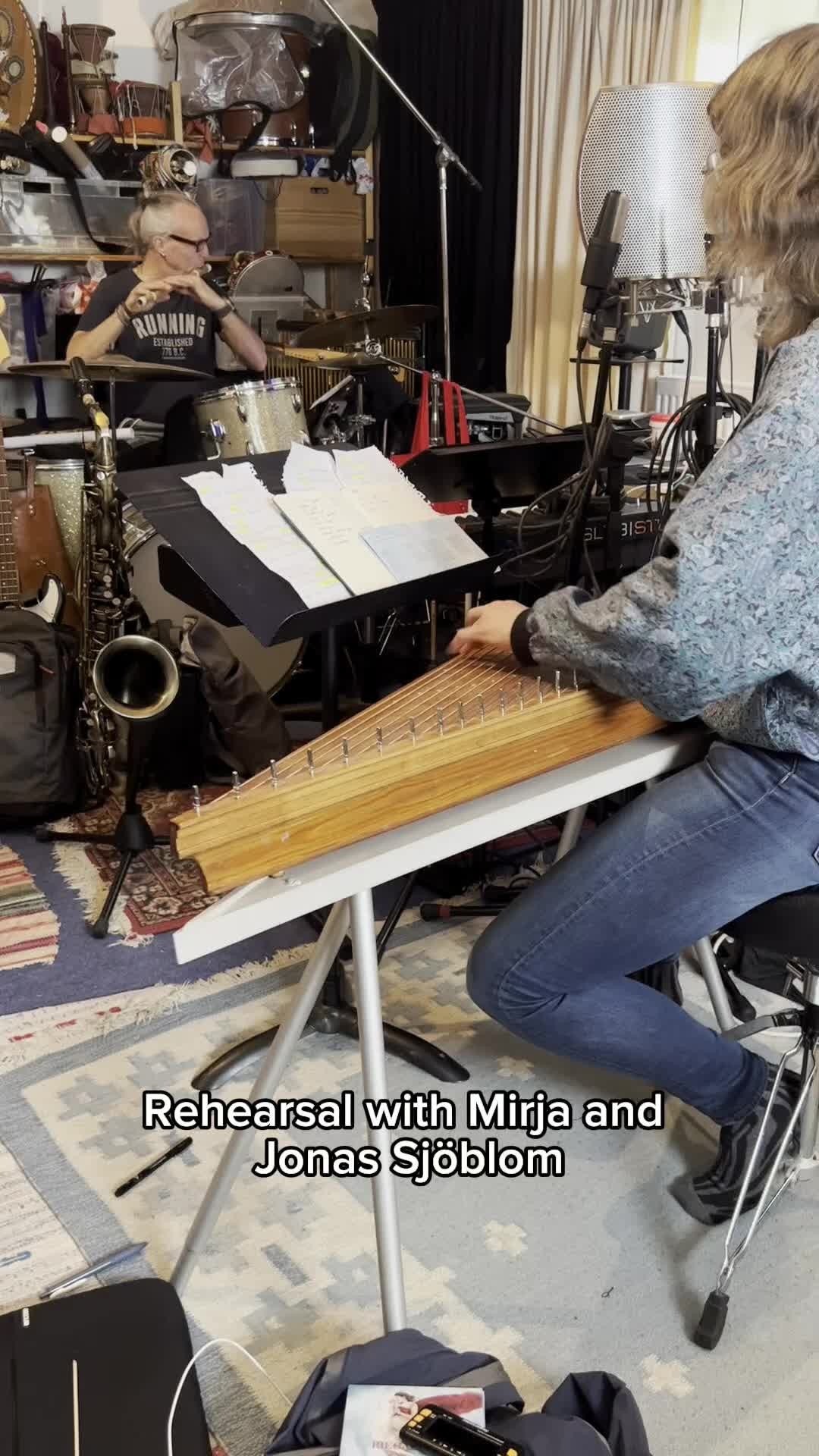 Today - Friday at 1800 Mirja Palo with Jonas Sjöblom on percussion and flutes, will begin their concert in Moskosel Creative Lab.
Presented here is a video they kindly provided from a recent rehearsal session.