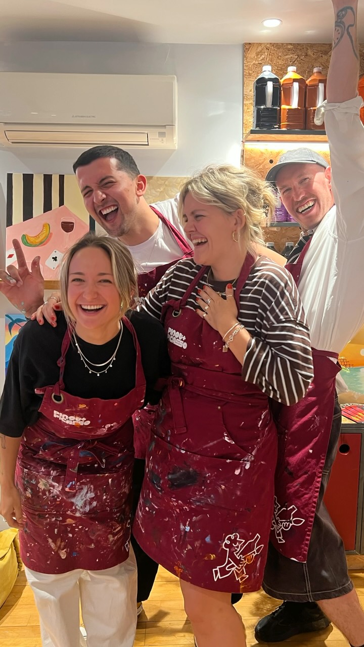Let’s get Painting, with a little glass of rosé on the side... 🥂🎨
As we’re lucky enough to be situated in the heart of the lanes, we’re often only a stone’s throw away from some of the best activities and special nights that Brighton has to offer.
Pinot and Picasso, located on Gloucester Road is one of those gems. Dylan, Caz, Alana and Ethan all headed over to the P&P Studio after a day at work at Projects, for a night of creativity, laughs and some surprisingly decent painting.
As a Projects member you can get 15% off tickets - details on our app 📲