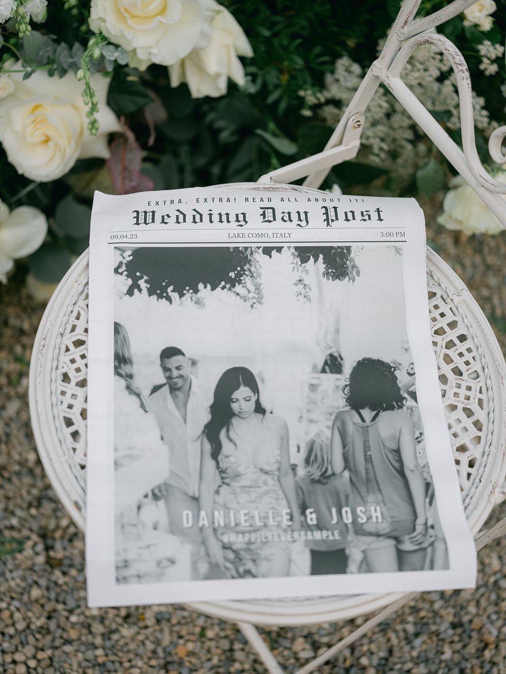 The kind of details guests won’t forget...
•A custom newspaper describing the couple’s love story, packed with games and wedding party highlights.
•An audio guestbook capturing heartfelt toasts to the Bride & Groom.
•An interactive “Take a shot, Take a Seat” display that kicks off the party one tequila at a time.
Because a wedding day should be stylish, playful and totally personal - right down to the last element.
Planning & Design: @daisyamodioevents
Venue: @villa_balbiano
Florals: @larrywalshe
Photography: @katiejulia_
Videography: @bordonifilms
Production: @blunotteventi
Entertainment: @nuart_events
Stationery: @cartaliastudio