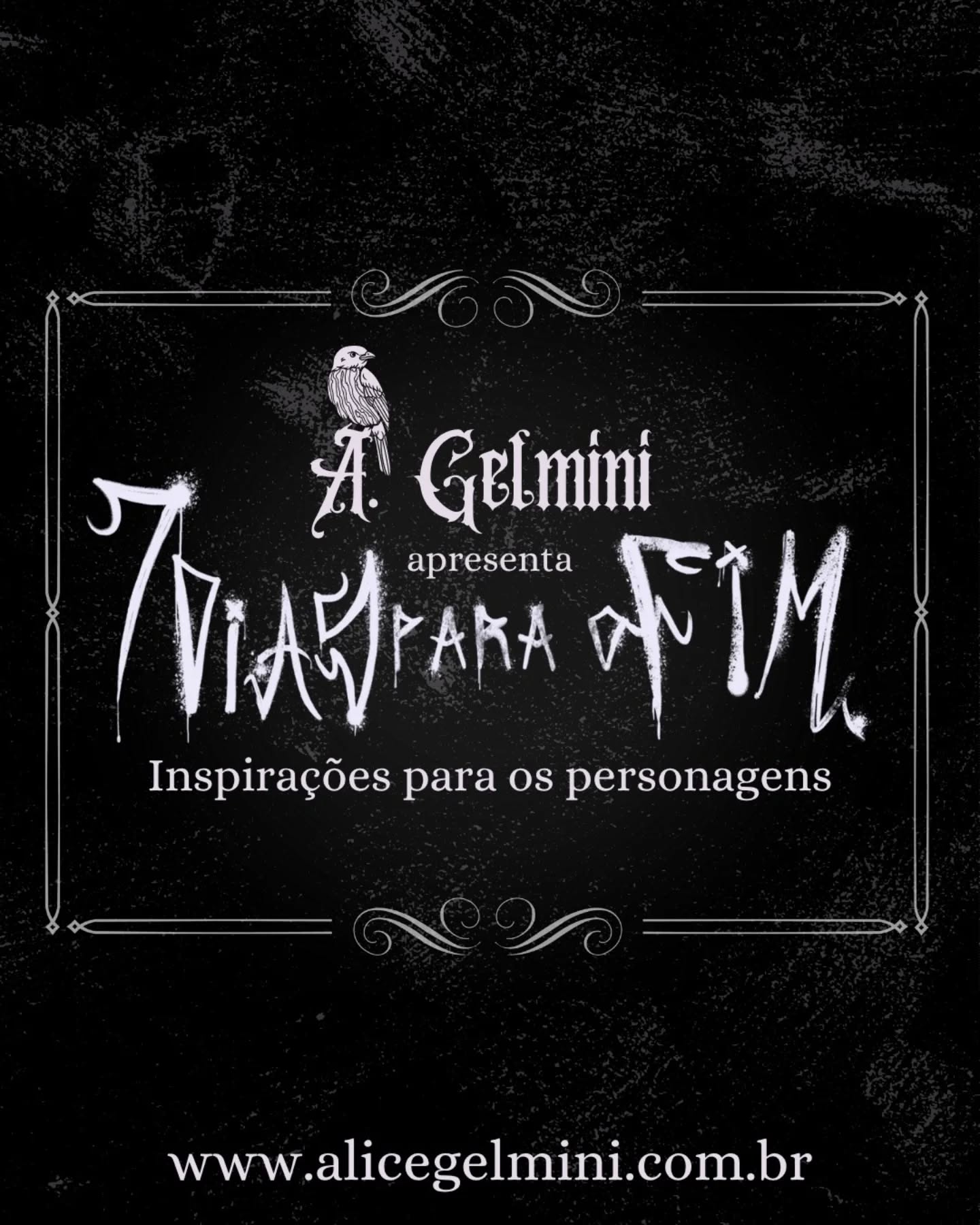 𝕴𝖓𝖘𝖕𝖎𝖗𝖆𝖈̧𝖔̃𝖊𝖘
Conheça a inspiração para a criação da aparência dos personagens.
Lembrando que a essência dos personagens bem como suas psicologias distintas são baseadas em familiares e amigos.
#livro #livros #bookaholic #book #bookstagram #instabook #literatura #literaturabrasileira #vamp #vampiro #vampire #Vampiro