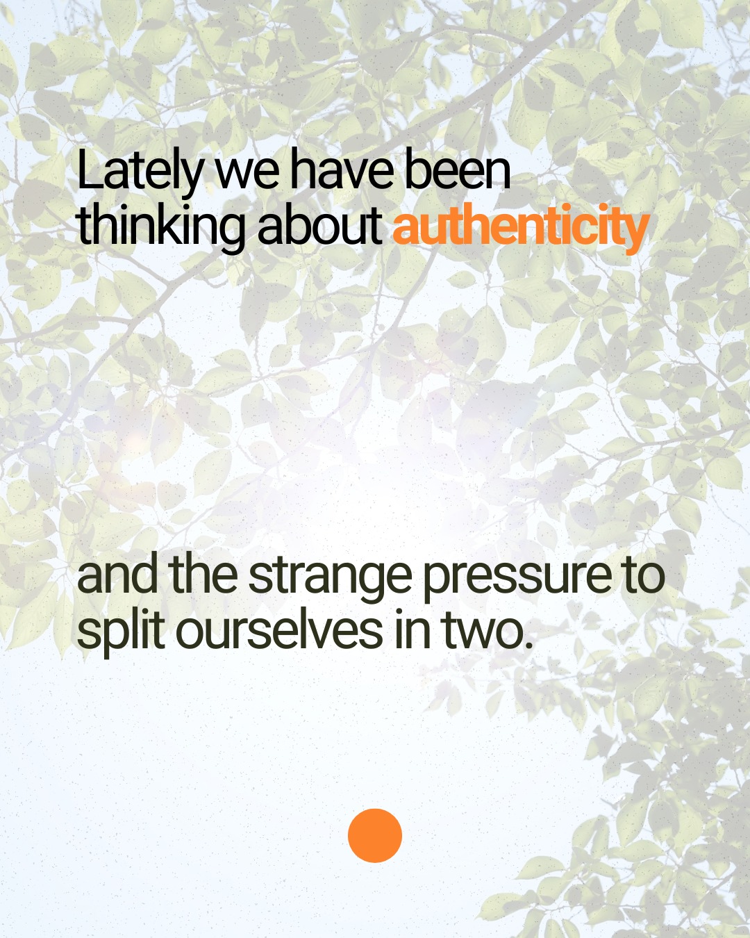 We have been thinking about authenticity and the strange pressure to split ourselves in two.
How we show up at work vs. how we are in everyday life.
How "professionalism" so often means don't be too honest. Don't ask too many questions. Don't show uncertainty.
In architecture especially, there's an expectation to always have the answer. To take control. To perform confidence.
But the work gets better when that divide disappears. When people are trusted to show up as they are.
Not perfect.
Not polished.
Just open.
Curious.
Human.
Authenticity is the opposite of professionalism. It's what allows for deeper listening, real collaboration, and better decisions.
We don't need to perform. We need to participate.
#authenticityatwork #authenticity #humancentreddesign #architecturalpractice #designwithcare #workplaceculture #peoplefirstdesign