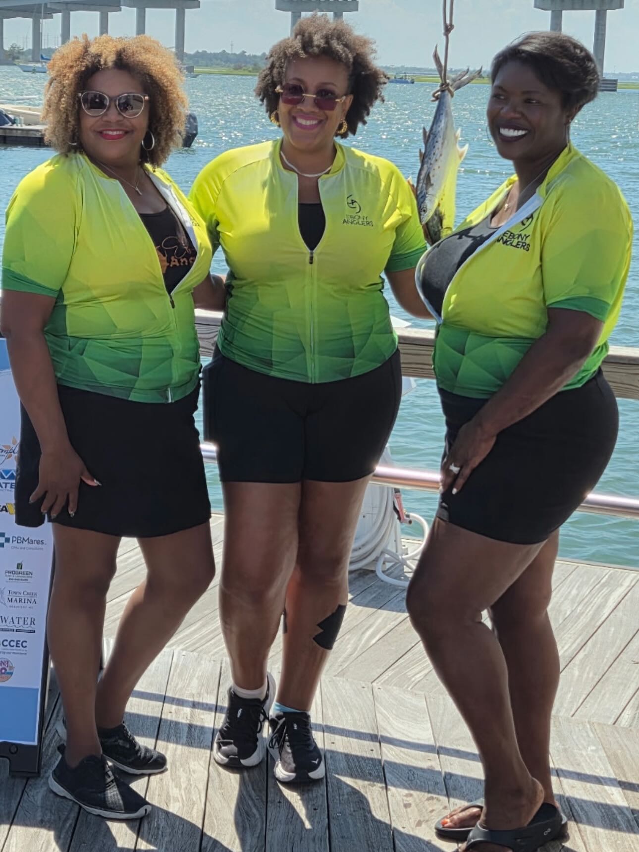 Day One of the Carteret County Spanish Mackerel Tournament is in the books!
We were the first team to hit the scales and proudly landed on the leaderboard right out the gate! 🙌🏾 With Captain Champ at the helm of his boat, Doggie Paddle, we had an incredible day on the water — catching 3 King Mackerel and 2 Spanish mackerel.
We weighed the 2 Spanish Mackerel for the Aggregate Category.
This tournament is just getting started, but our passion, skill, and teamwork are already on full display. ⚓️🐠
#EbonyAnglers #SpanishMackerelTournament #CarteretCountyFishing #BlackGirlsFish #WomenWhoFish #HookedOnExcellence #KingsAndQueensOfTheSea #OnTheBoard #FishingWithPurpose