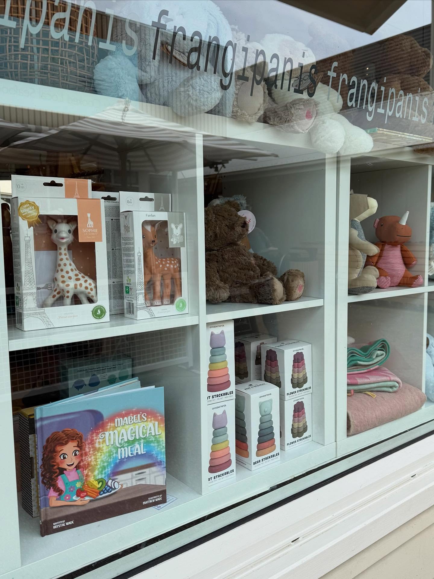 Look what we spotted in the window at @frangipanisanglesea in Anglesea! 🌟
It was such a pleasure visiting one of our wonderful stockists—and maybe a future home for Finding Toby’s Smile too!
If you’re down the coast, pop in for a visit. Only 3 copies of Mabel’s Magical Meal left on the shelf and loads of beautiful gifts in store. 🛍️💛
#MabelsMagicalMeal #FindingTobysSmile #Anglesea #ShopLocal #SupportSmallBusiness #WrentalesPublishing #KidsBooks #PictureBookLove #AustralianAuthors #FrangipaniAnglesea