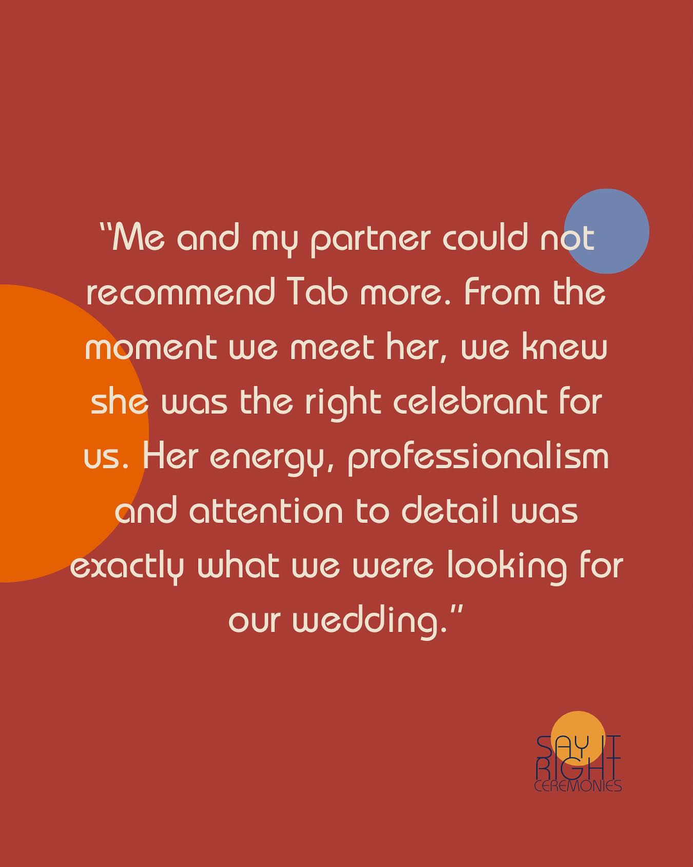 Reading words like these will never stop giving me goosebumps 🧡
Your wedding ceremony should feel like you — full of warmth, meaning, laughter (and maybe a few happy tears). I’m here to make that happen with energy, heart, and a whole lot of love for the details that matter most to you.
If you’re looking for a celebrant who gets it, let’s chat 💫
📩 DM me to book a free discovery call and let’s start creating something unforgettable.
#WeddingTestimonial #RealCouples #SayItRightCeremonies #TabTaylorCelebrant #WeddingCelebrant #UniqueCeremony #WeddingWithHeart #LoveStory #WeddingPlanning #UKCelebrant #EngagedAndExcited