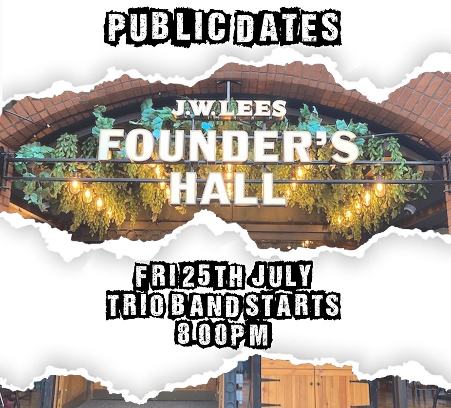 Great to be back at @jwlees.foundershallmcr on Friday 25th July - it’s our trio performing 🎸🎹🥁
#manchester #freedfromdesire #mcr #mcrfinest #oasis