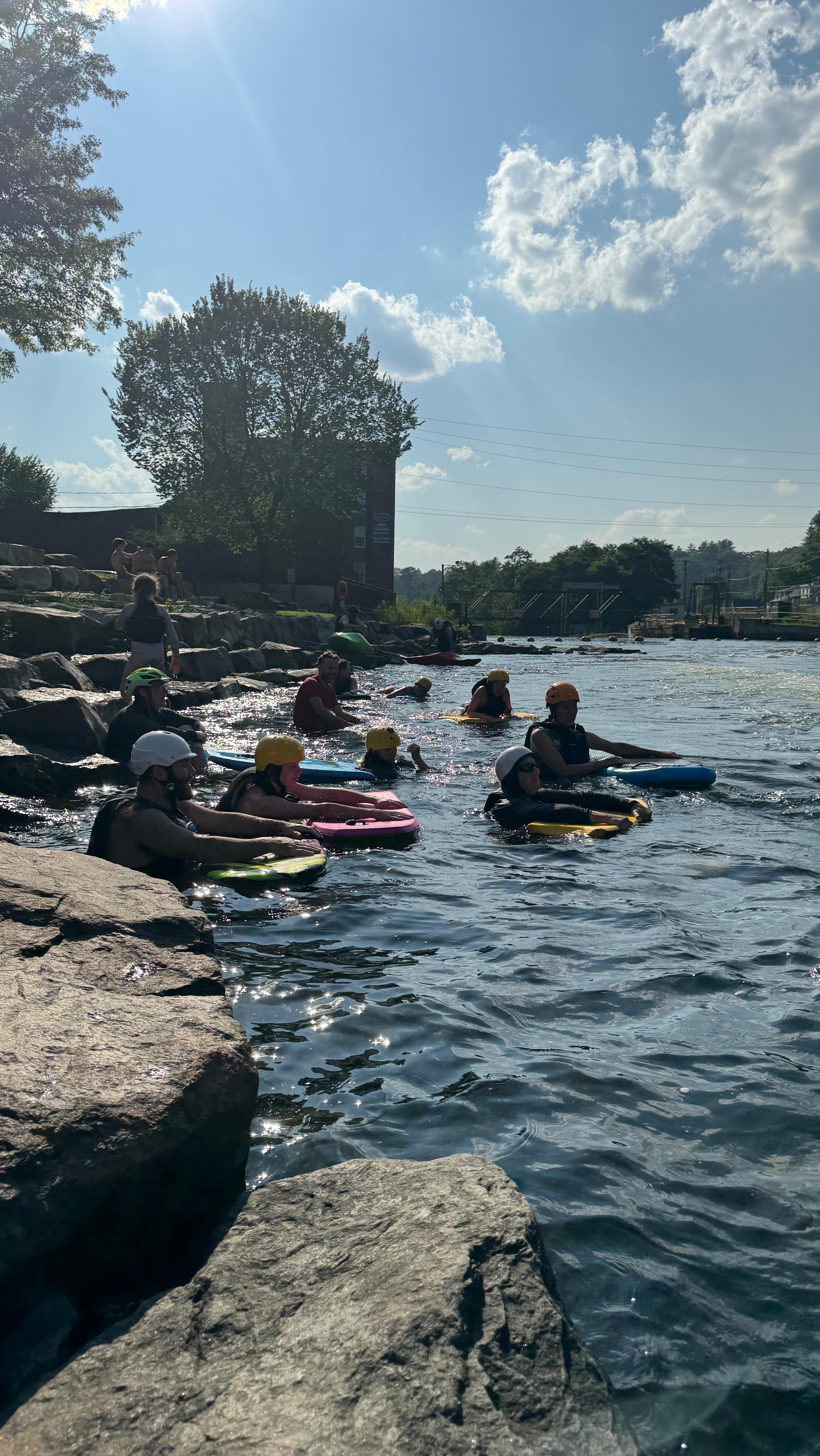 What a wonderful and FUN community surf night we had!!!!
We love to see the community come together to play in and along the water, sit in the amphitheater, and make new friends. We surfed with our local neighbors as well as out of staters from as far as Minnesota and California!
The energy is always so positive, supportive and friendly at Community Surf Night. Folks shared their gear and boogie boarding tips. Everyone looks out for each other and cheers each other on.
We love Wednesday nights because it is a demonstration that the river and whitewater park is truly for everyone to enjoy and brings people together. Thank you for being a part of connecting our community and what makes Franklin a vibrant city that folks want to visit!!!!!
#getoutside #surf #boogieboard #newhampshire #millcitypark #whitewater #cooloff #community