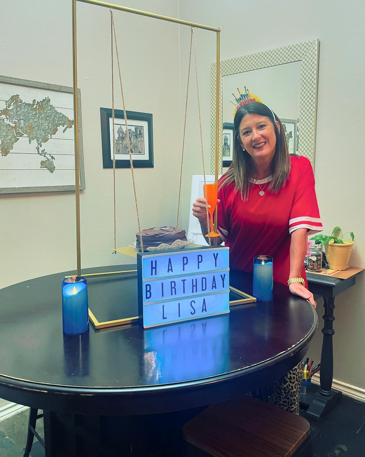 We’re excited to share a glimpse into our latest event—a cozy, stylish game night with a surprise birthday twist! Our newest party rental inventory helped create an unforgettable atmosphere, featuring the eye-catching Cake Swing Goldy, an elegant tabletop champagne tower, and our vibrant OrangeYouCozy and ItsElectricBoogie props and flutes, paired with warm flameless candles and a lush artificial grass table runner. Guests enjoyed a curated selection of classic and modern games, our Cozy Photobooth with complimentary take-home photo strips, and a show-stopping 7.2-ft golden backdrop stand adorned with a custom balloon garland. The personalized “Happy Birthday Lisa” Cinema Lightbox was the cherry on top! Planning something special? Let us help you bring the magic to your next celebration. ✨🎉 Visit our website or calendly link to book!