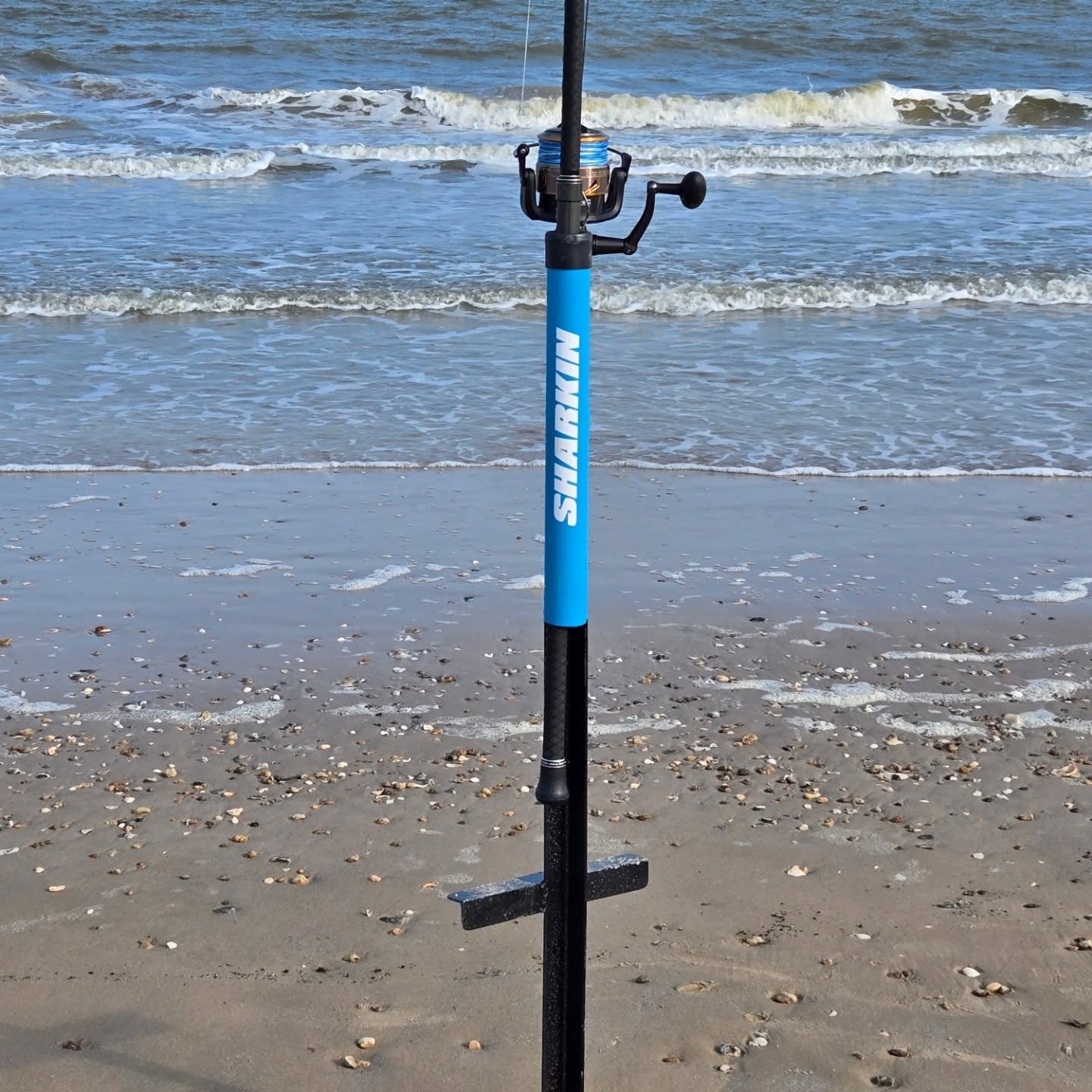 Catch your Sharkin Sand Spikes during our launch! Launch coming soon. Tig welded aluminum with foot ledge to drive into the sand!