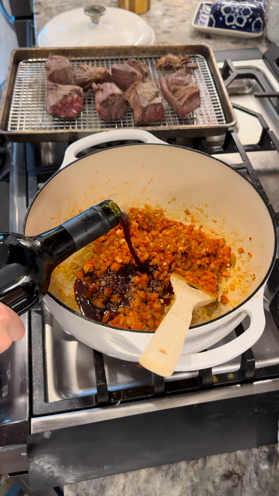 POV: You surprise your husband with his favorite dinner and instantly earn wife of the year 😌💍
He’s a sucker for anything braised, so I made a slow-cooked pot roast with buttery mashed potatoes on the side 🥹🍽️
Nothing says I love you like comfort food made from scratch 💕
✨ Comment “RECIPE” if you want this one on your table soon!
#DinnerForTwo #PotRoastPerfection #MarriageMoments #HomeCookedLove