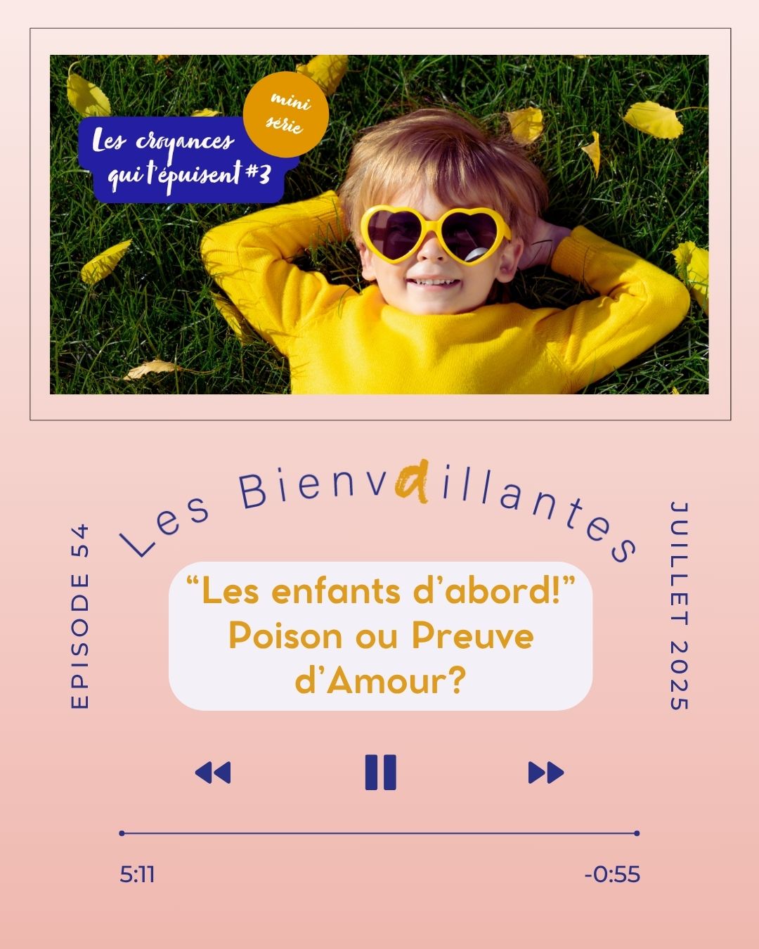 🌪️ « Les enfants passent avant… c’est normal »
Tu l’as déjà pensée, dite, ressentie ? Moi aussi.
Mais si on s’était toutes trompées ? 😬
🎙️ Dans ce nouvel épisode du podcast Les BienvAillantes, je t’emmène explorer une croyance qu’on porte souvent avec fierté… et qui pourtant nous épuise à petit feu :
➡️ Celle qui dit qu’une « bonne mère », ça s’efface.
➡️ Qu’aimer ses enfants, c’est toujours les faire passer avant soi.
💥 Et si c’était justement l’inverse qu’ils avaient besoin de voir ?
Une femme vivante, vibrante, debout. Pas une maman sacrificielle qui donne tout sauf à elle-même.
✨ Je t’y partage :
💬 d’où vient cette injonction insidieuse,
📉 pourquoi elle te tire vers le bas (et eux aussi),
💡 et comment en sortir, concrètement, sans culpabilité.
📢 À écouter dès maintenant sur Apple Podcast, Spotify, Deezer et YouTube !
🎧 Lien dans ma bio !
Et si ça te parle, viens me dire ce que toi, tu en penses 🙋♀️
#PodcastMaman #ChargeMentale #SacrificeMaternel #Mamanepuisee #MaterniteModerne #Parentequilibre #LesBienvaillantes #RozennLeBloa #educationBienveillante #VieDeMaman