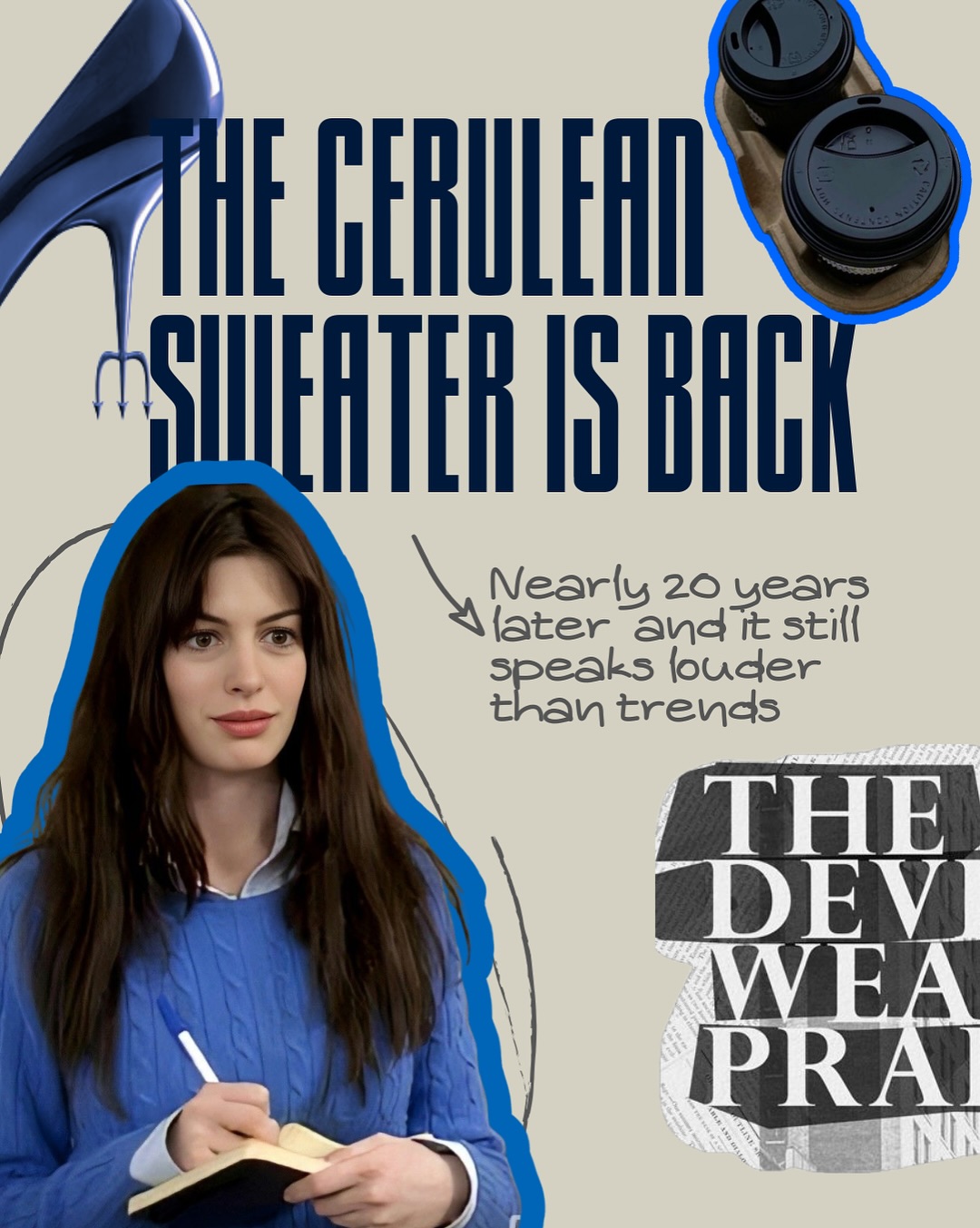 The cerulean sweater is back and so is the fashion conversation it started. 🎬
Almost two decades after The Devil Wears Prada made it iconic, Anne Hathaway is wearing it again. And yes, the internet is spiraling.
But here’s the thing: that scene wasn’t really about the color. It was about control. Vision. The power of choosing.
Two “identical” belts. A “lumpy” sweater. A million-dollar system behind them.
And if you’re a designer, you’ve had your cerulean moment too,
when obsessing over a shade, a neckline, a yarn tension felt ridiculous to everyone but you.
It’s not ridiculous. It’s direction.
In fashion, nothing is random, especially not when you know exactly where your brand is going.
#TrendFromTheWorld #CeruleanReturns #DevilWearsPrada2 #DesignerMindset #FashionDecisions #CreativeDirection #NotJustASweater #FashionSystem #MidaTessile #FromSketchToStitch #KnitwearConversation #MadeInItalyKnitwear #KnitwearThatMatters #FashionLanguage