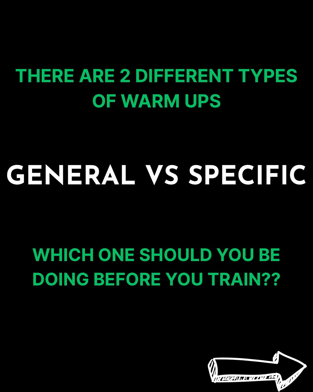 If you feel like your muscles aren’t firing in your workout, it may be because you’re not warming up properly.
Both general and specific warmups need to be done to help prevent injuries and get the most out of your training session.
If you are struggling with your warm ups DM me and will get you sorted out today!!
WARM UPS ARE IMPORTANT‼️‼️