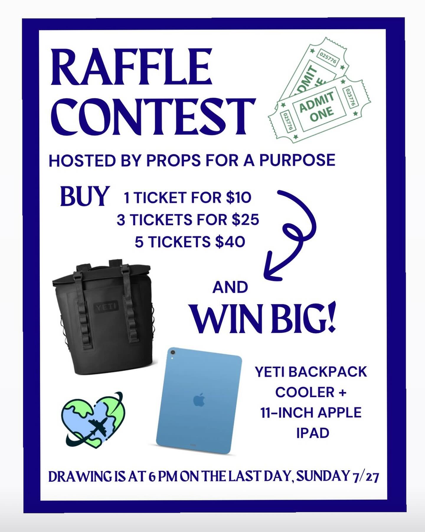 Donate using the link below to enter! 👇🏼
We’ll write your name and number on a ticket and add it to the drawing — it’s that easy! 🎟️
Good luck! 👏🏼
🔗 https://www.zeffy.com/en-US/donation-form/623e3610-d66c-4640-8e4c-64a9f817a276